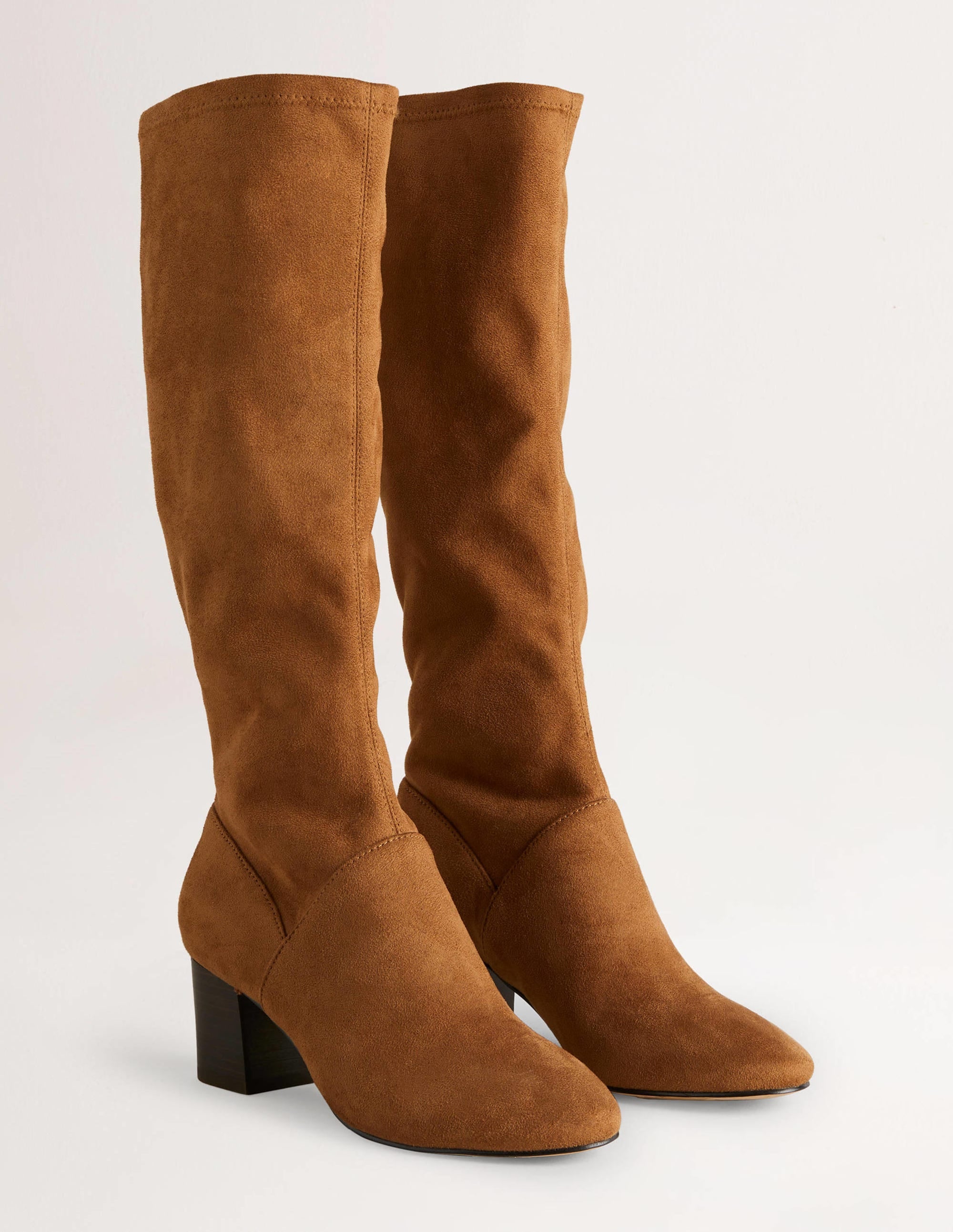 Stretchstiefel mit runder Zehenpartie-Eichelbraun - Image 2