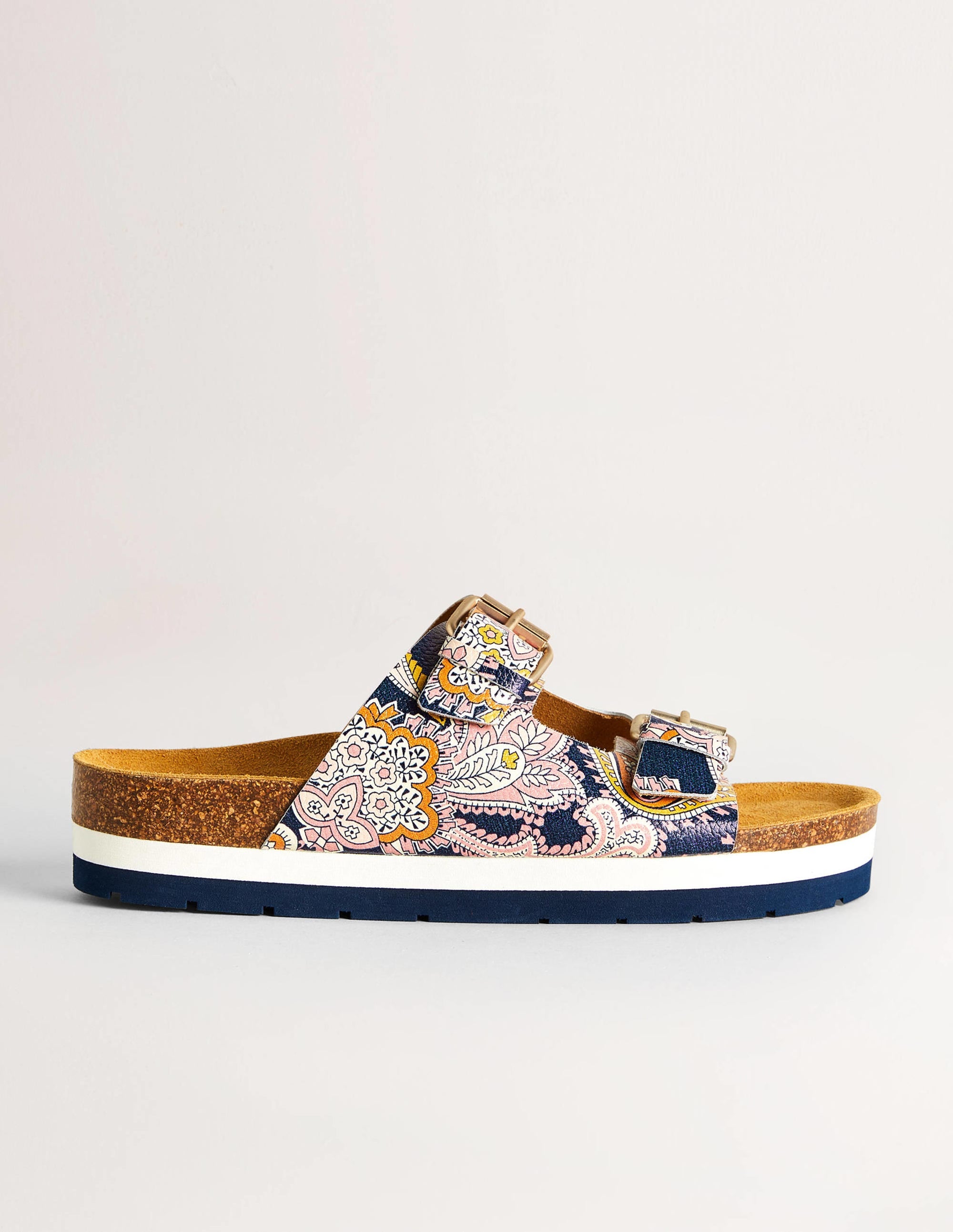 Ottoline Sandalen-Französisches Navy, Paisley-Knospen - Image 1