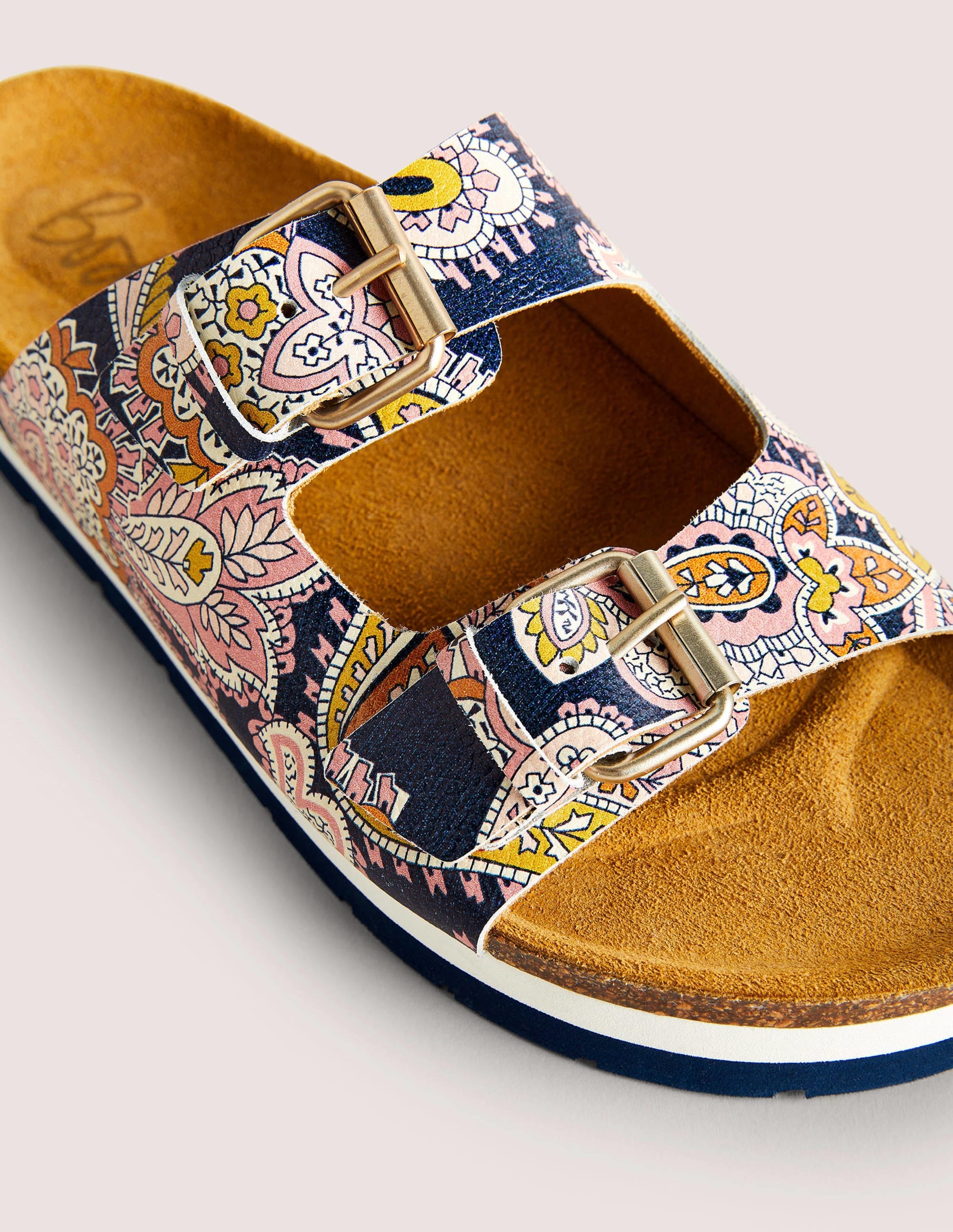 Ottoline Sandalen-Französisches Navy, Paisley-Knospen - Image 3