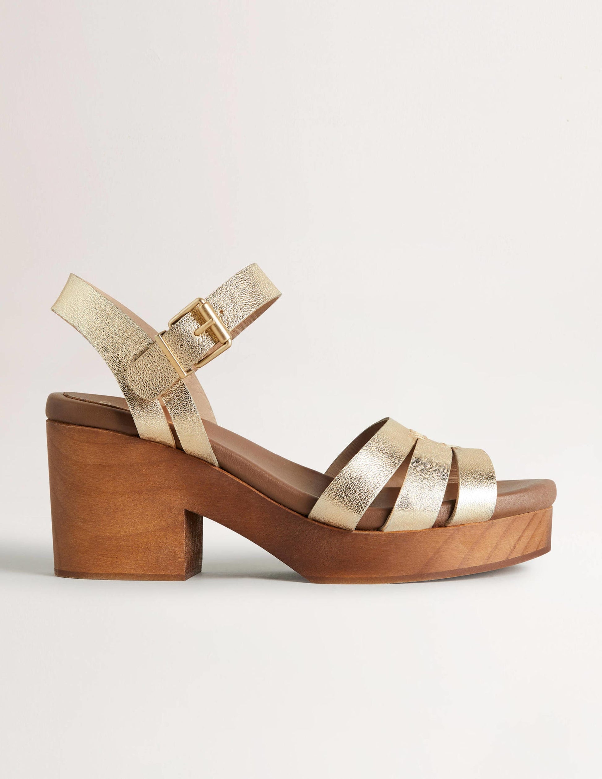 Sandalen-Clogs mit Absatz-Gold-1