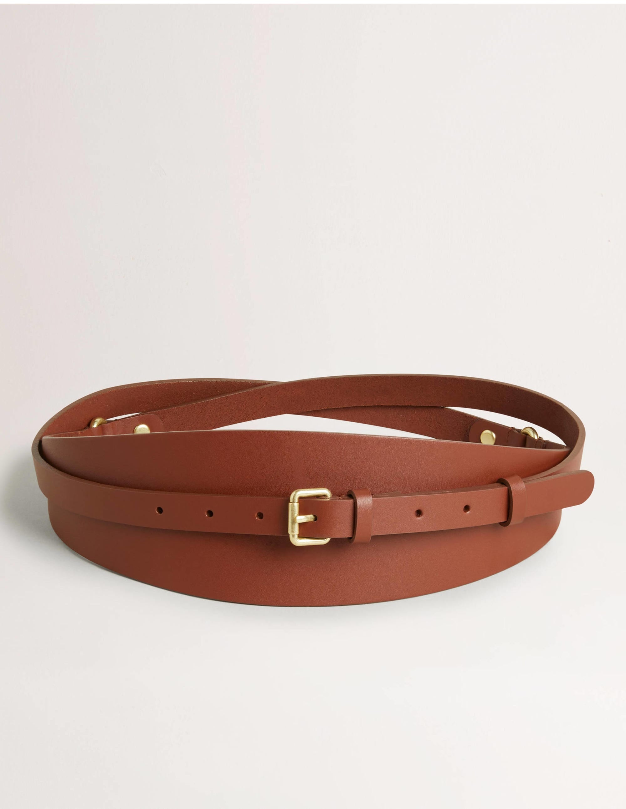 Ceinture large à nouer-Fauve - Image 1