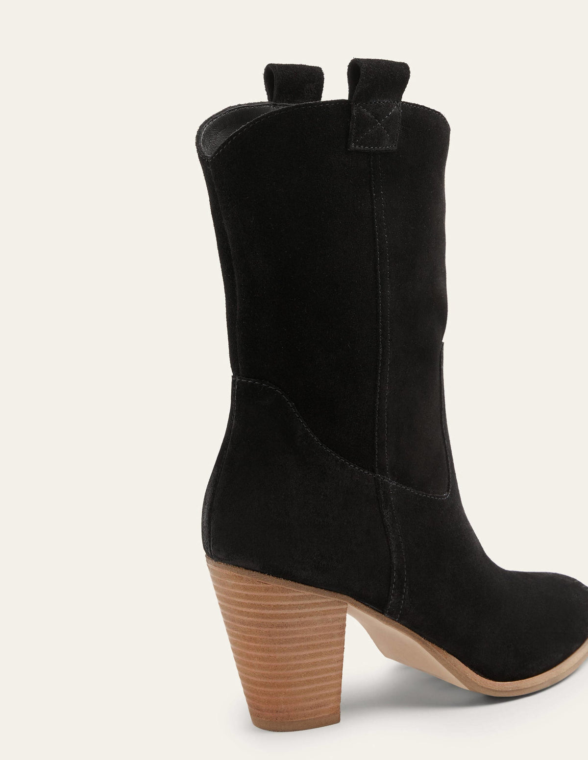 Pull-on Western Boot-Black Suede-3