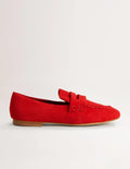 Mocassins en daim-Rouge fusée