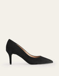 Lara Mid-Heeled Court Shoes-Black