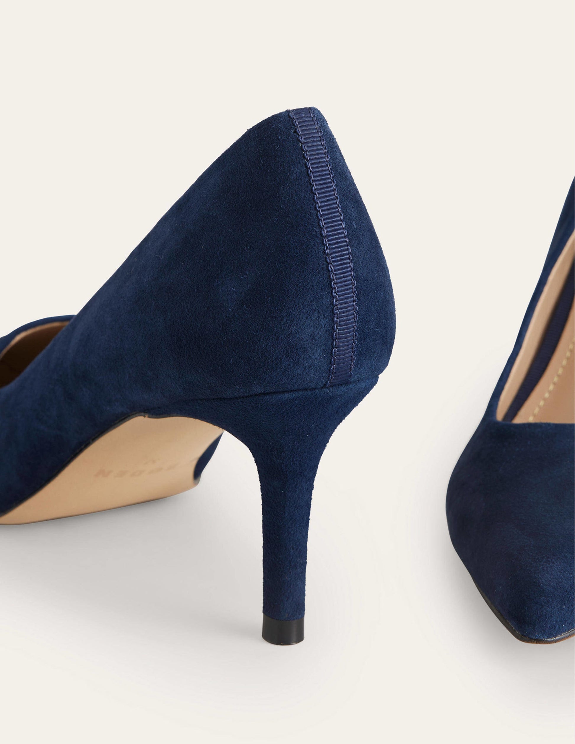 Klassische Pumps aus Veloursleder-Marineblau-3