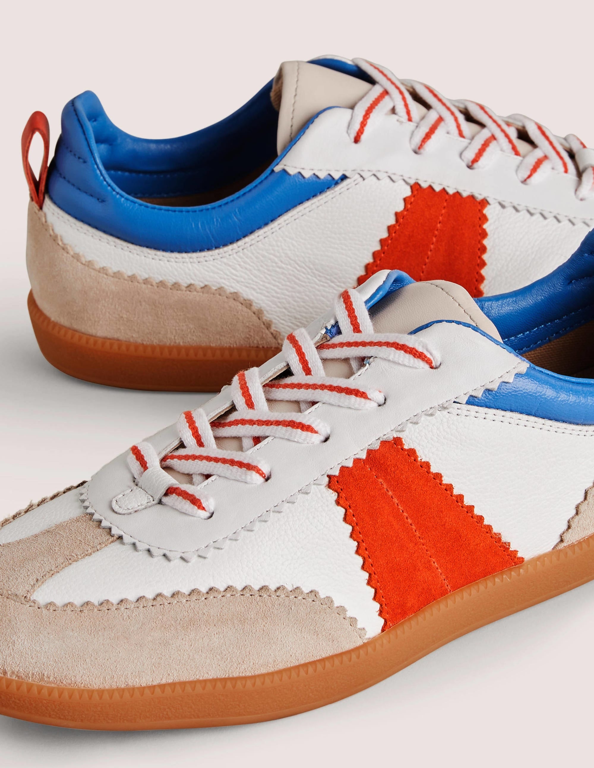 Erin Retro-Tennisschuhe-Raketenrot/Rivierablau - Image 3