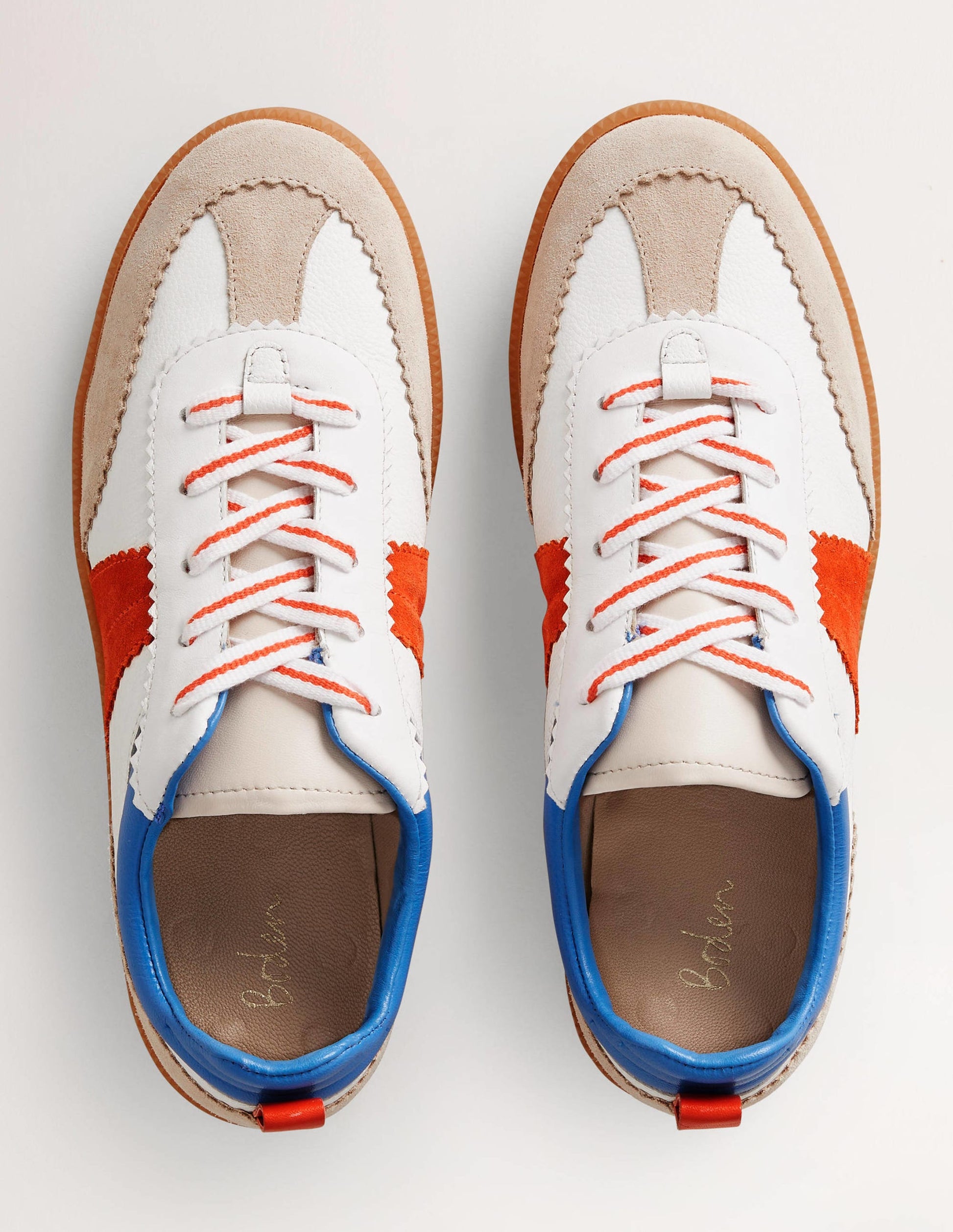 Erin Retro-Tennisschuhe-Raketenrot/Rivierablau-4
