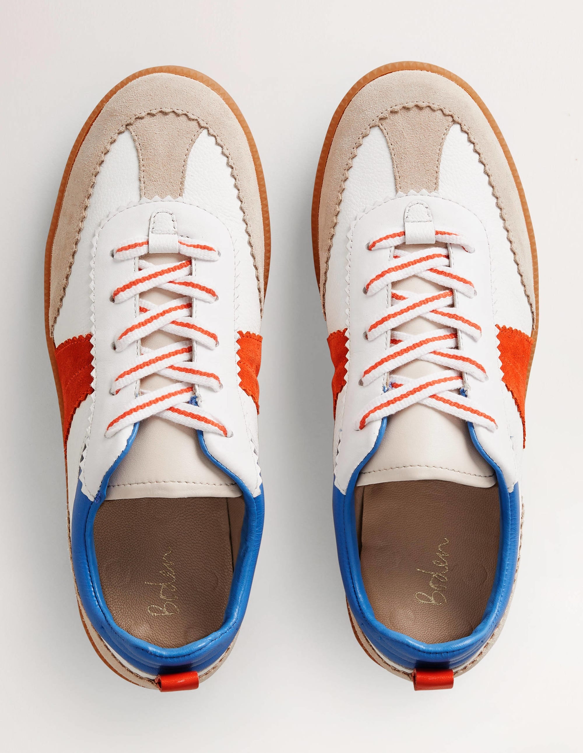 Erin Retro-Tennisschuhe-Raketenrot/Rivierablau - Image 4