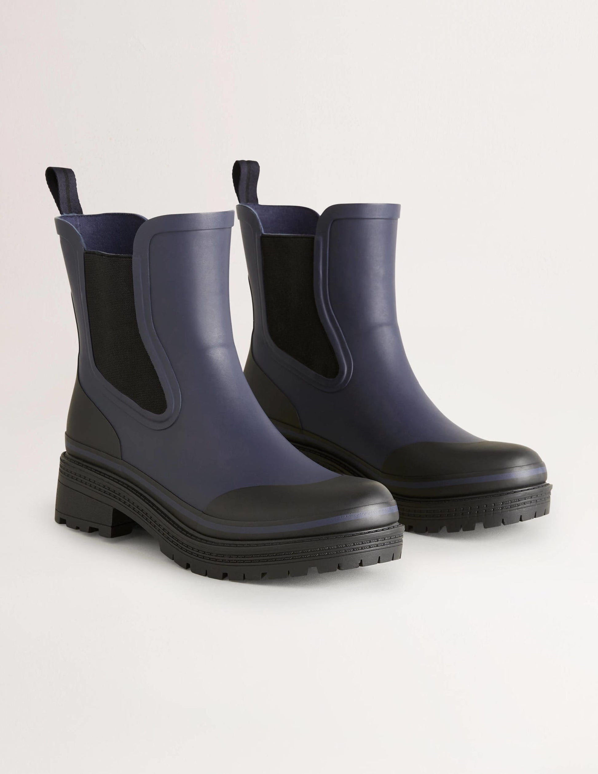 Bottines de pluie chelsea-Bleu marine-2