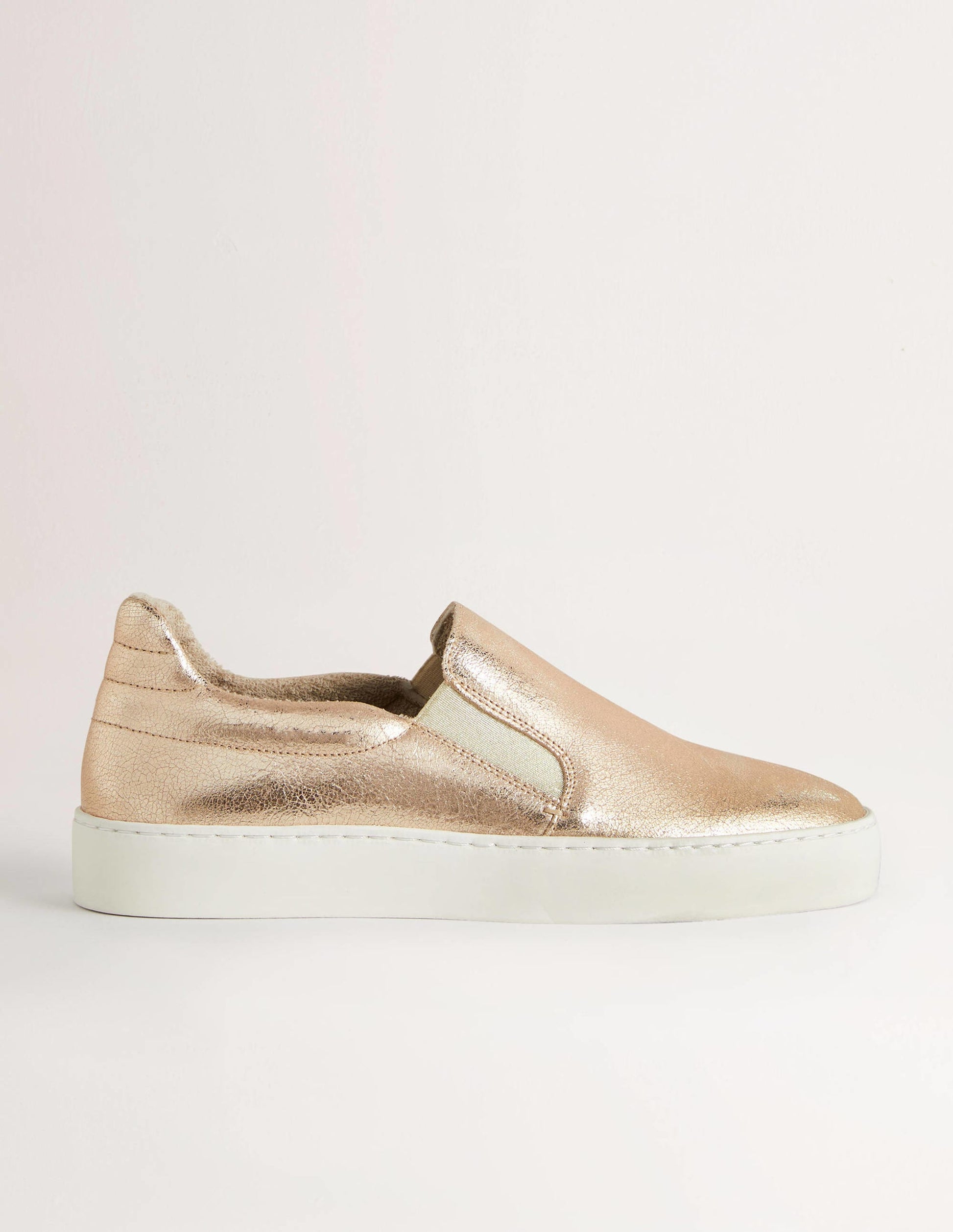 Baskets sans lacets-Doré métallisé-1