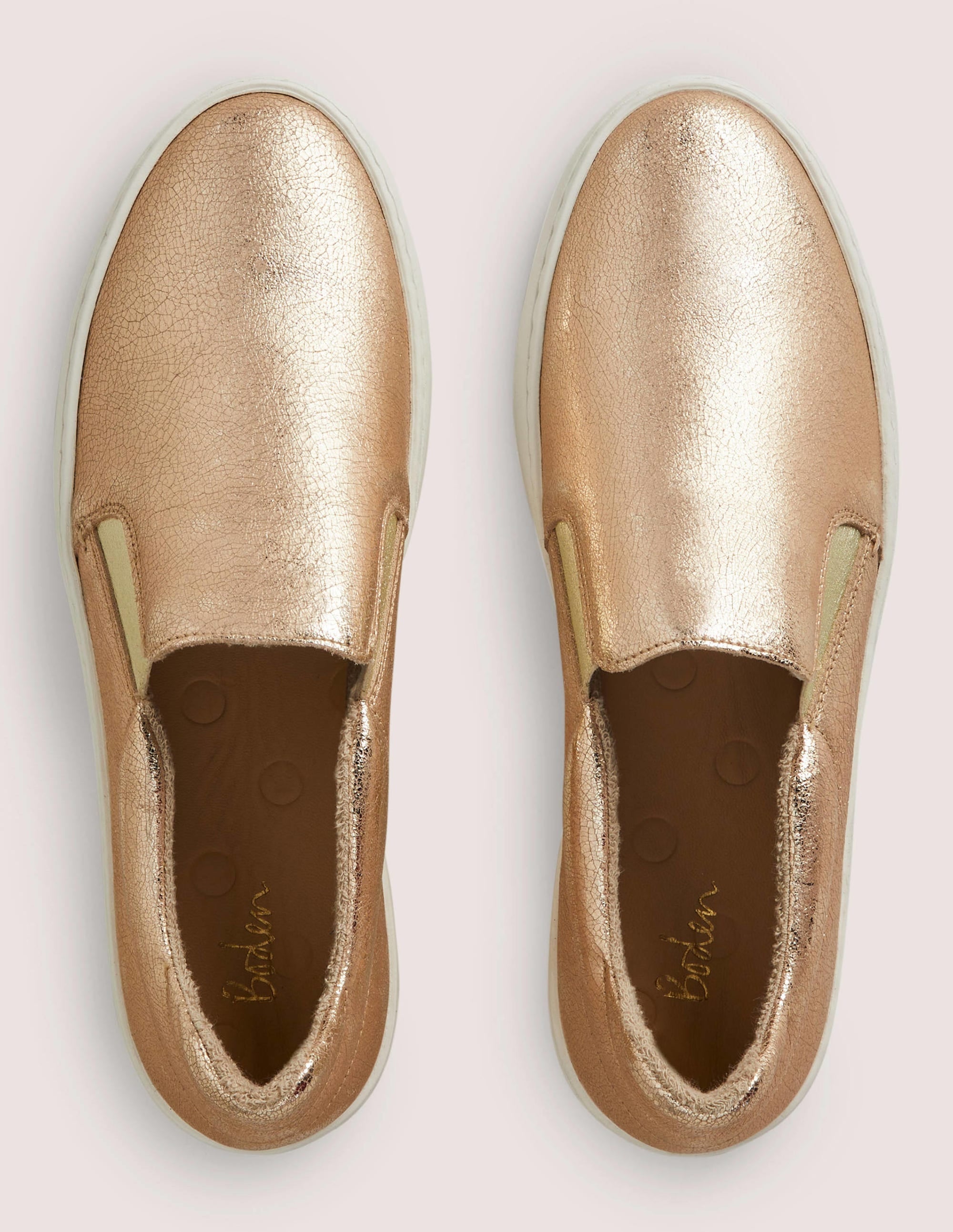 Baskets sans lacets-Doré métallisé - Image 4