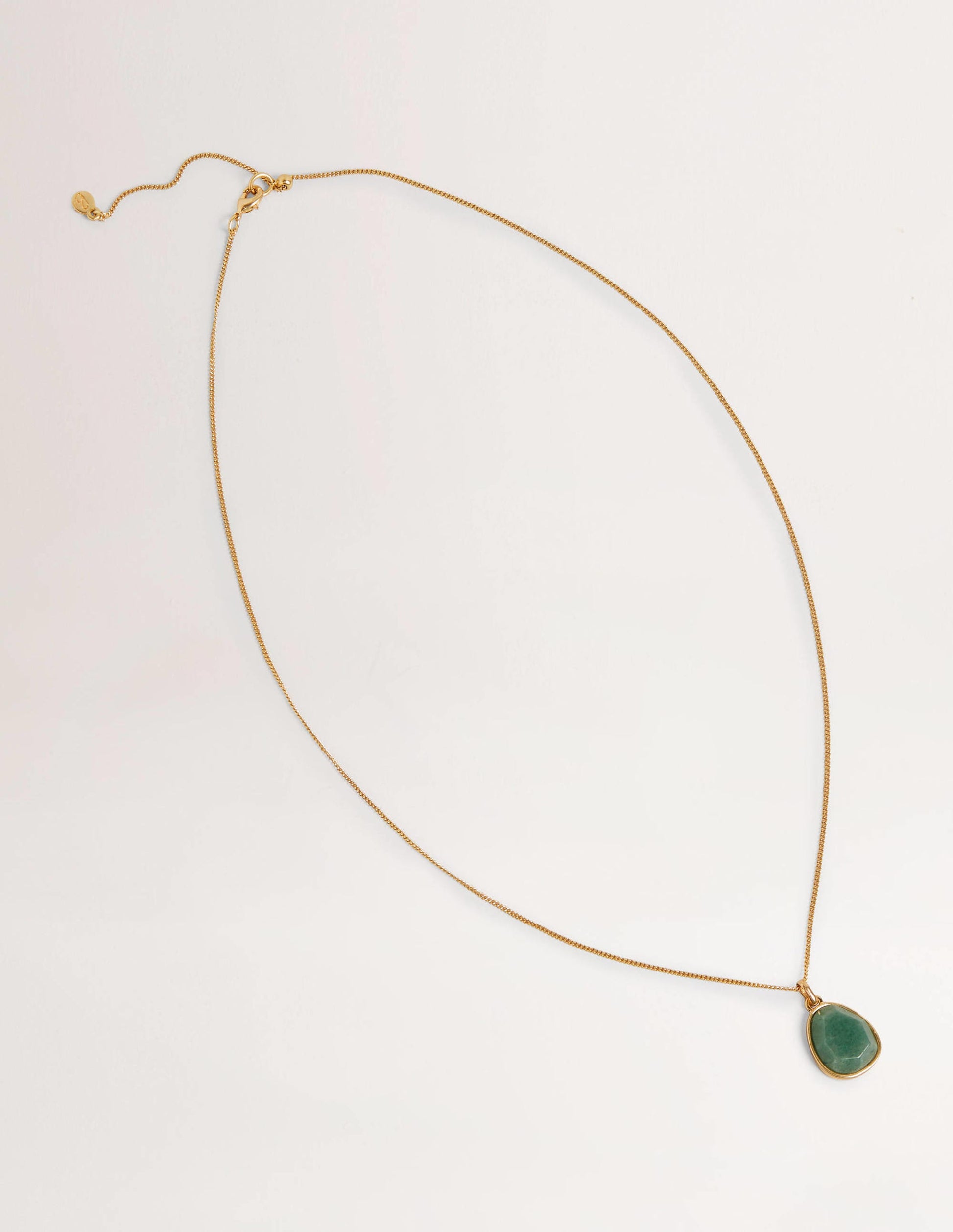 Collier avec pendentif semi-précieux-Vert-1