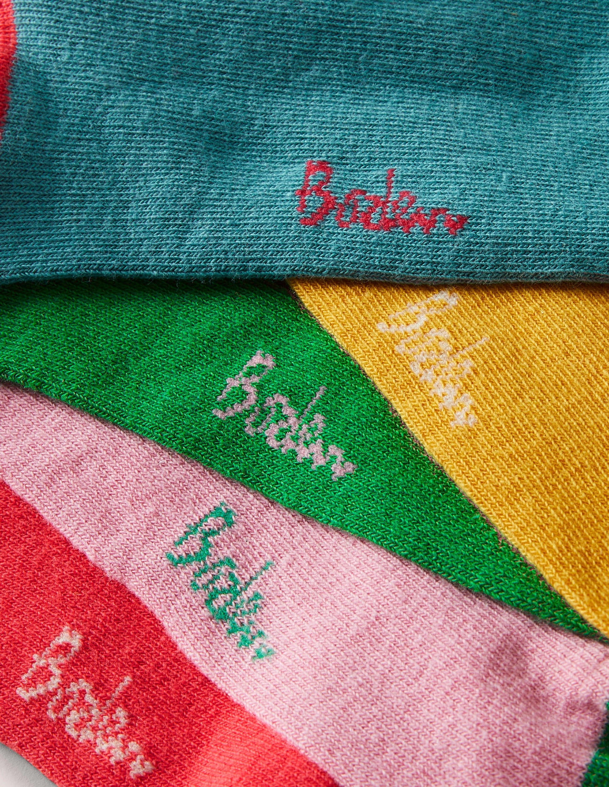 5 Pack Trainer Socks-Multi Rainbow-2