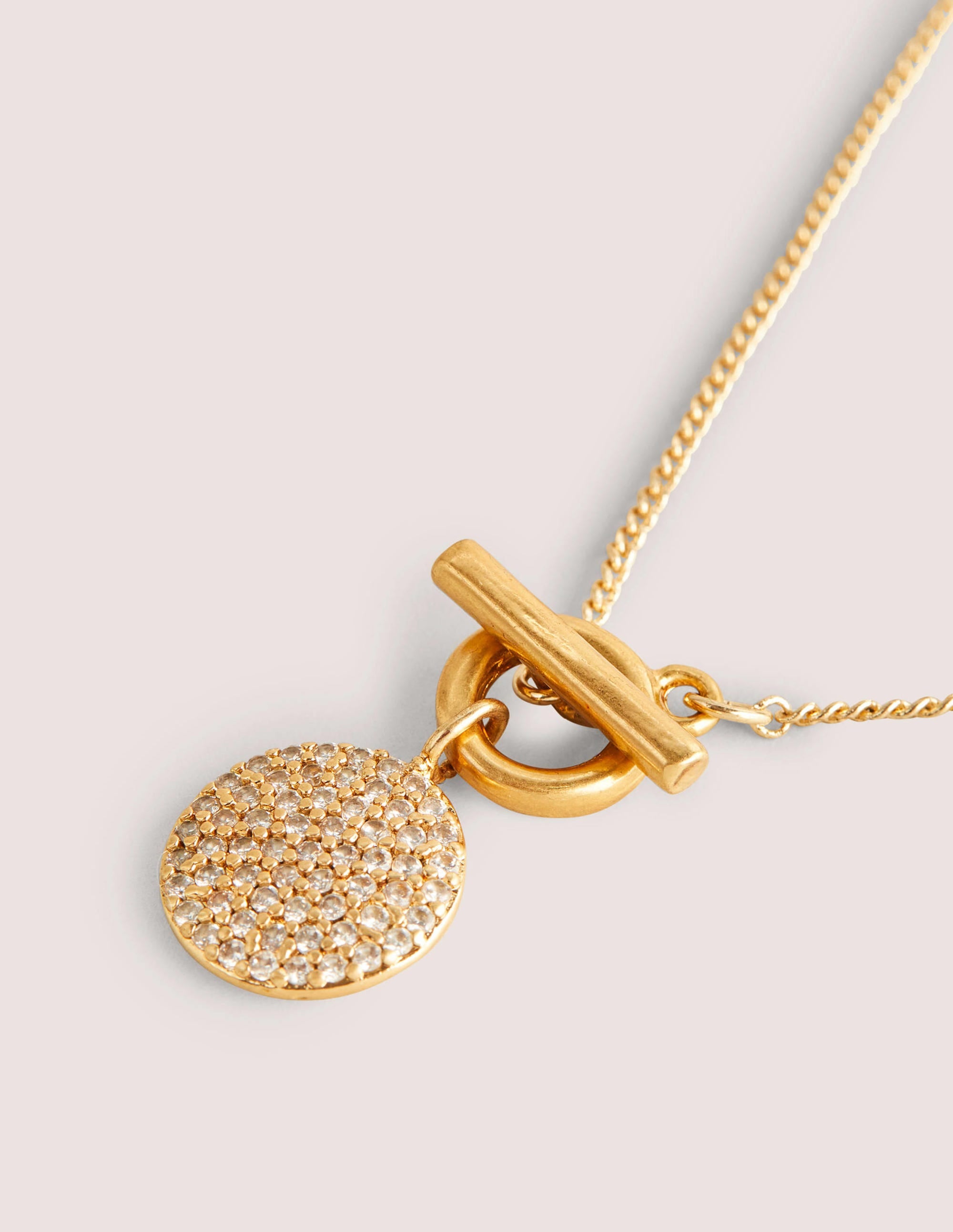 Pavé-Kette mit Anhänger-Gold - Image 3