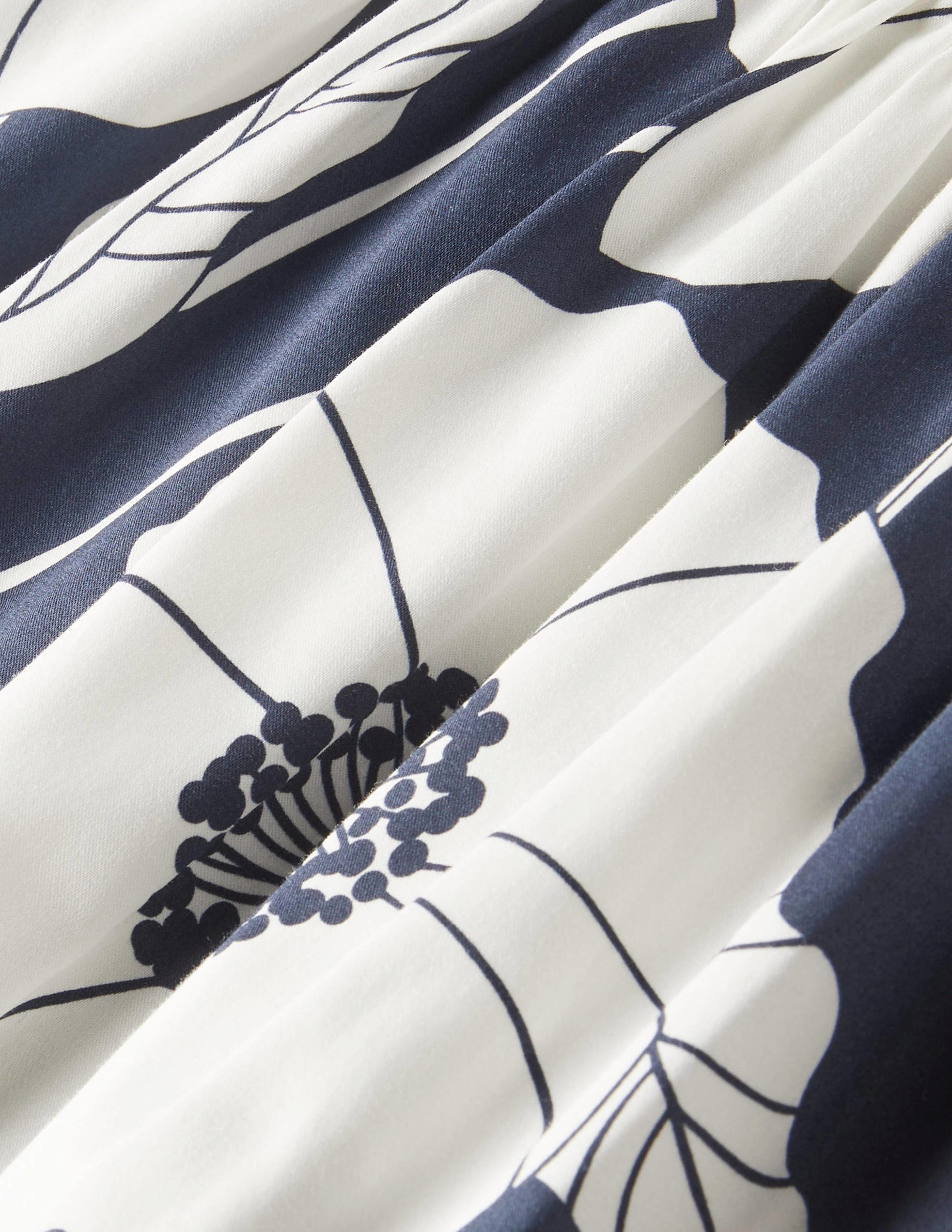 Robe midi Violet à col carré-Bleu marine, motif Elegant Vine-11