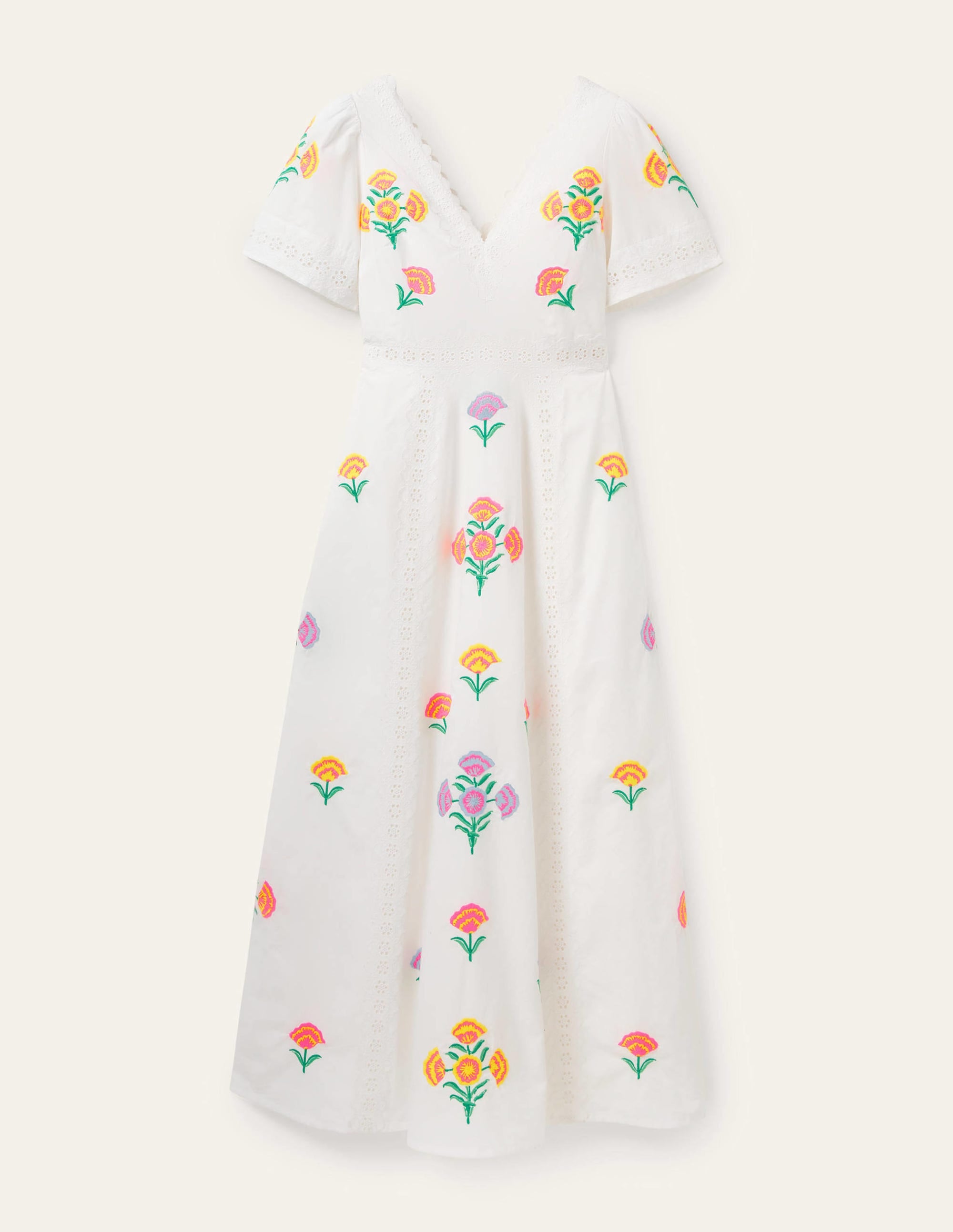 Edith Embroidered Maxi Dress-Ivory - Image 12