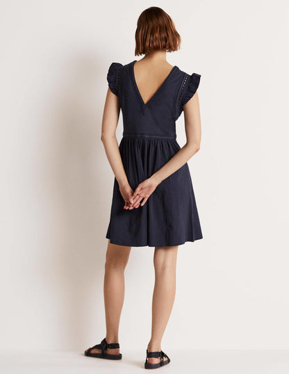 Jerseykleid mit Empire-Taille-Marineblau-7