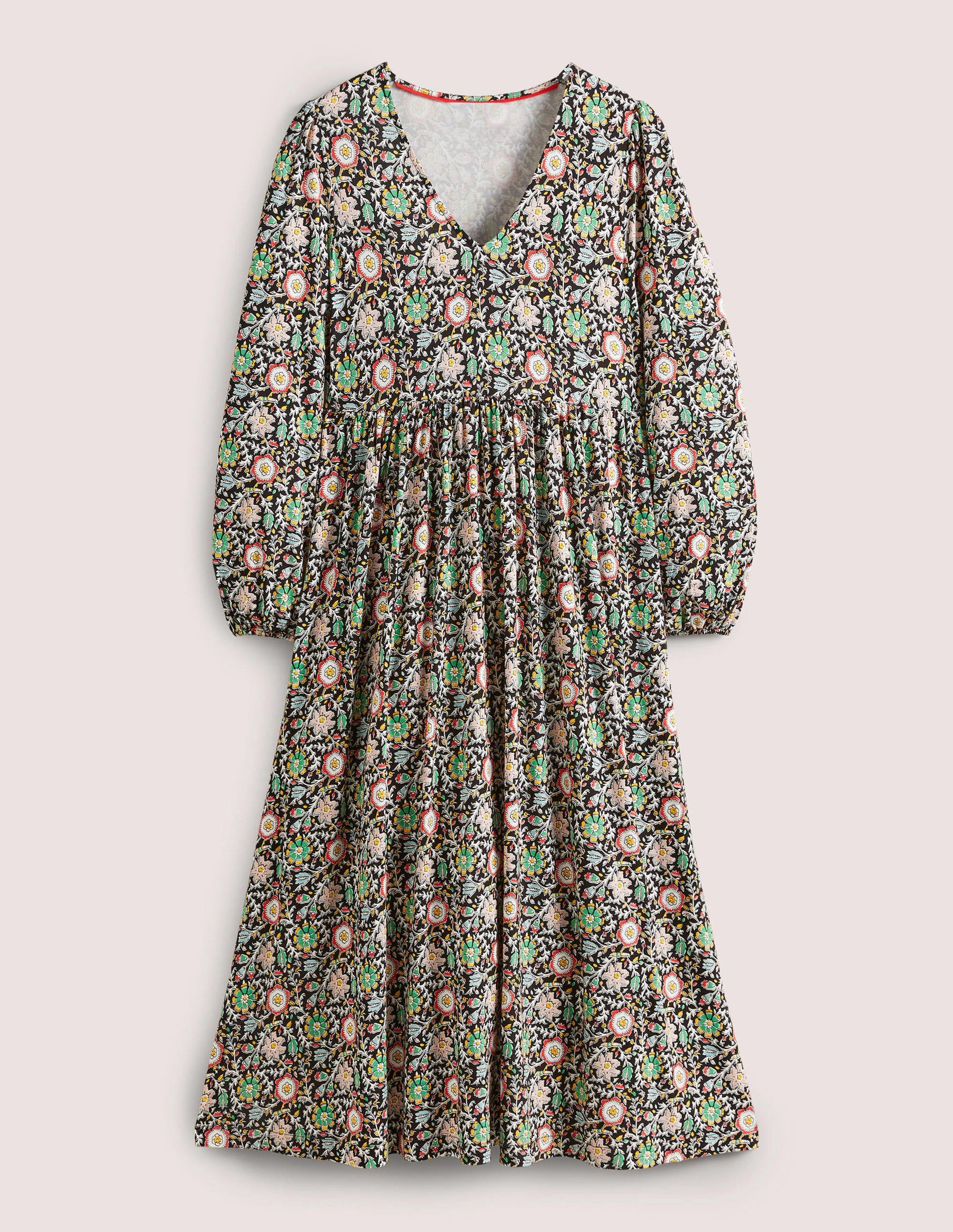 Robe midi en jersey à manches longues-Multi, motif Enchanting Twig-7