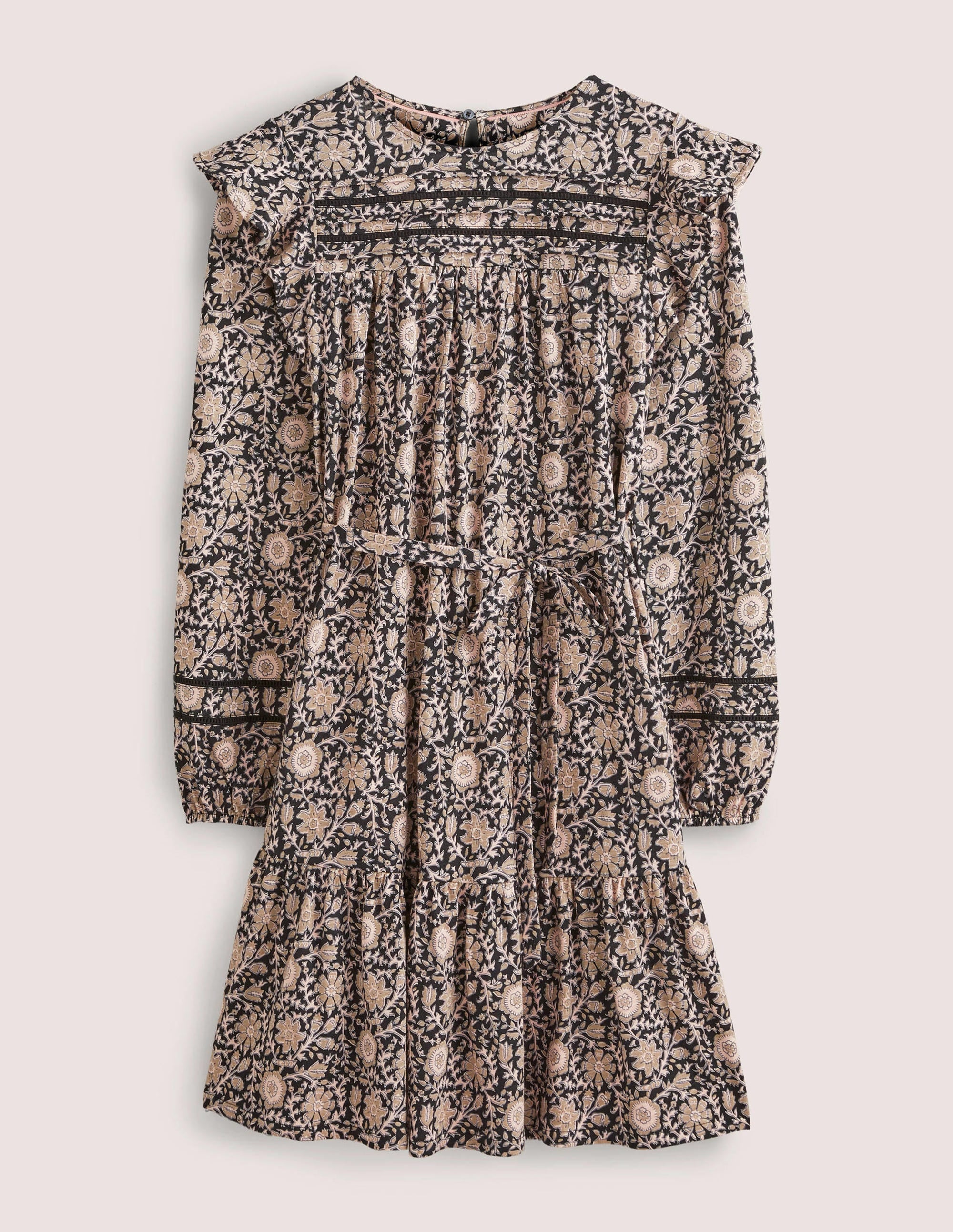 Robe en jersey avec bordures décorées-Noir, motif Enchanting Twig - Image 7
