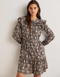Robe en jersey avec bordures décorées-Noir, motif Enchanting Twig