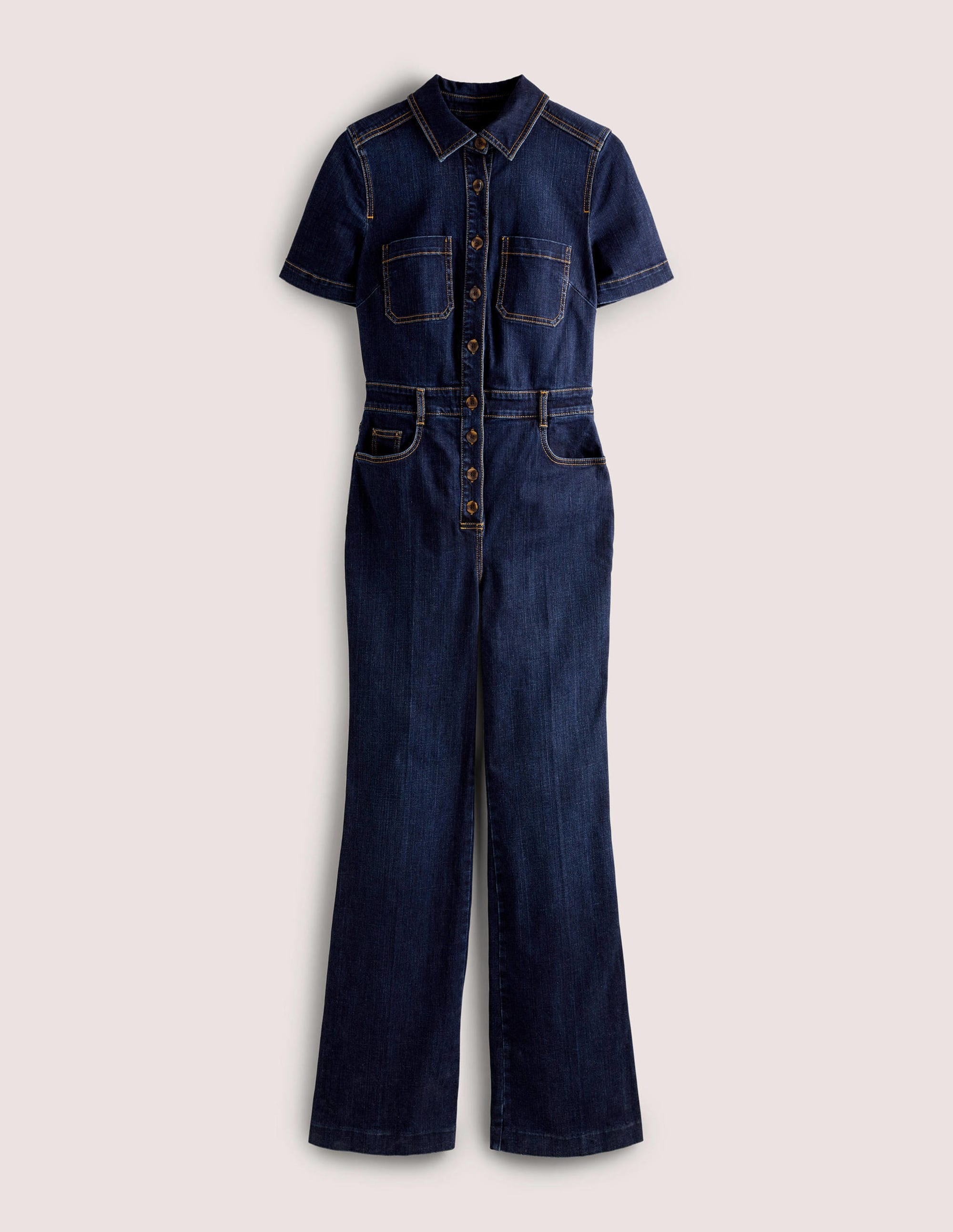 Combinaison bootcut en jean-Indigo - Image 5