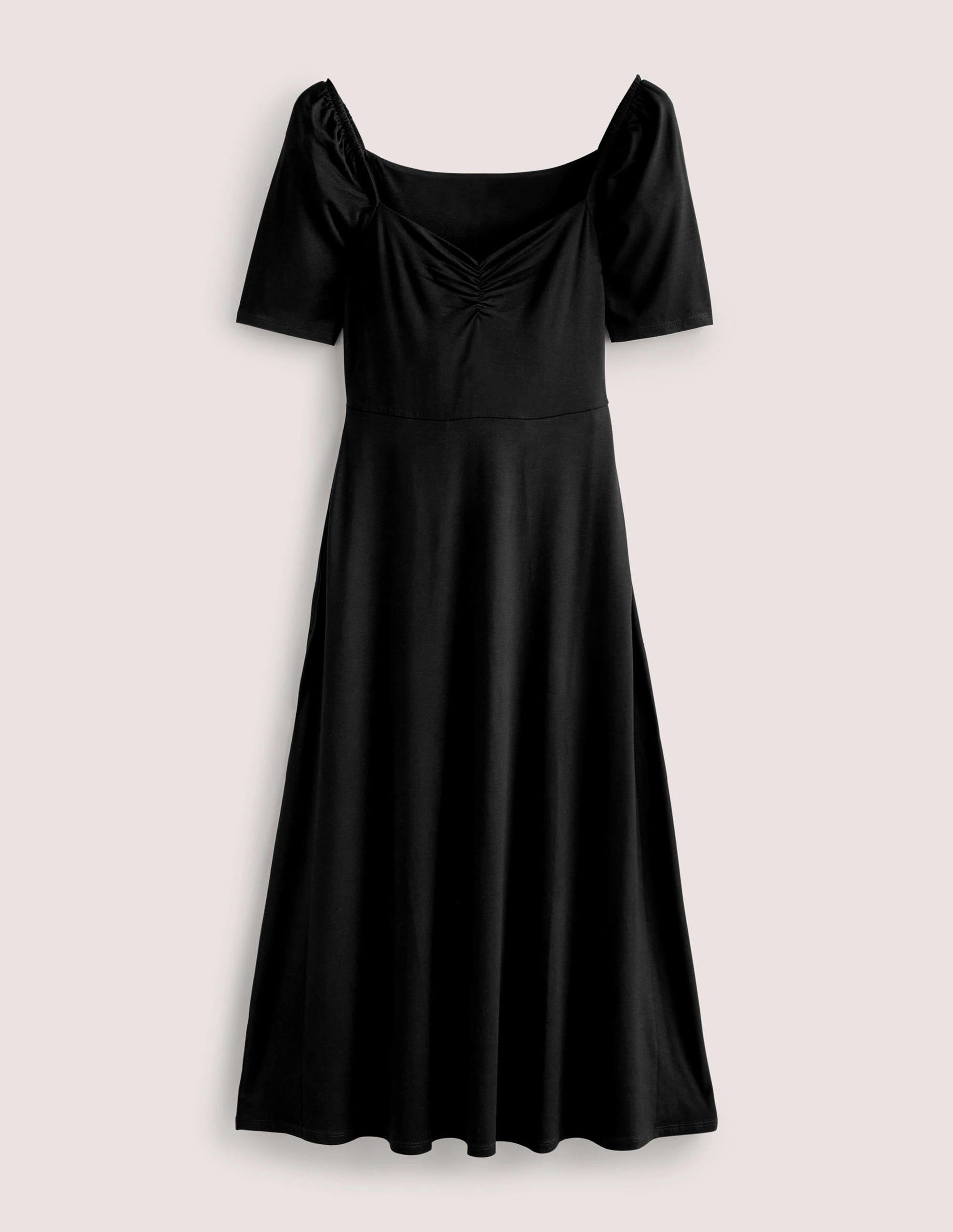 Sweetheart Jersey Midi Dress-Black - Image 6