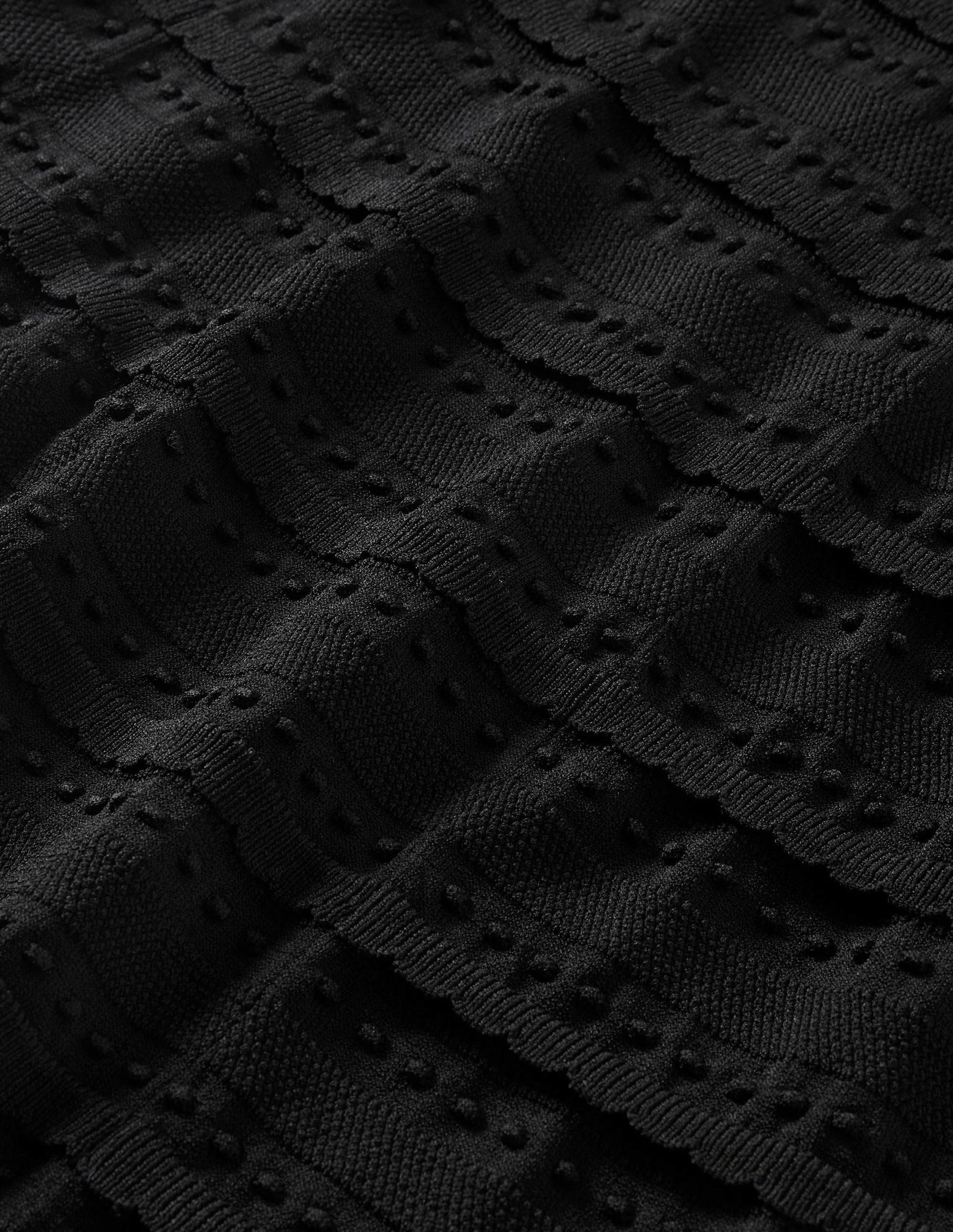 Mini-robe en maille-Noir-6