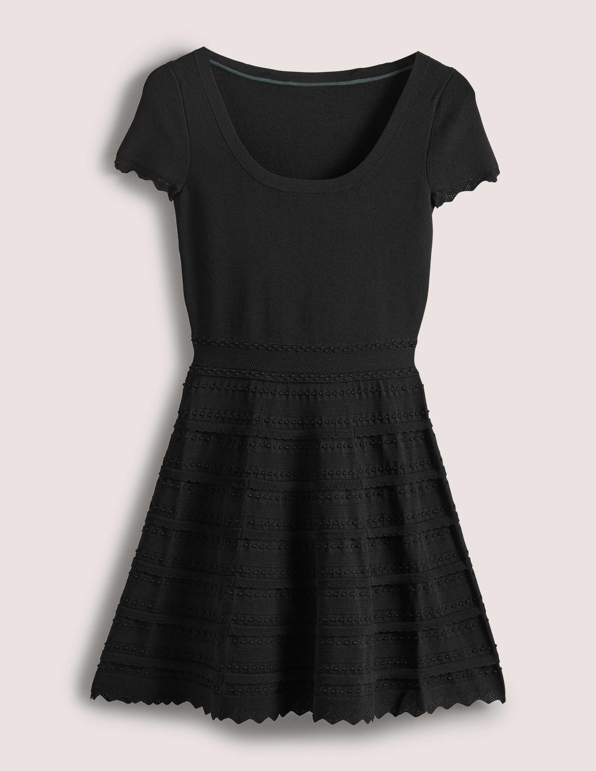 Mini-robe en maille-Noir-7