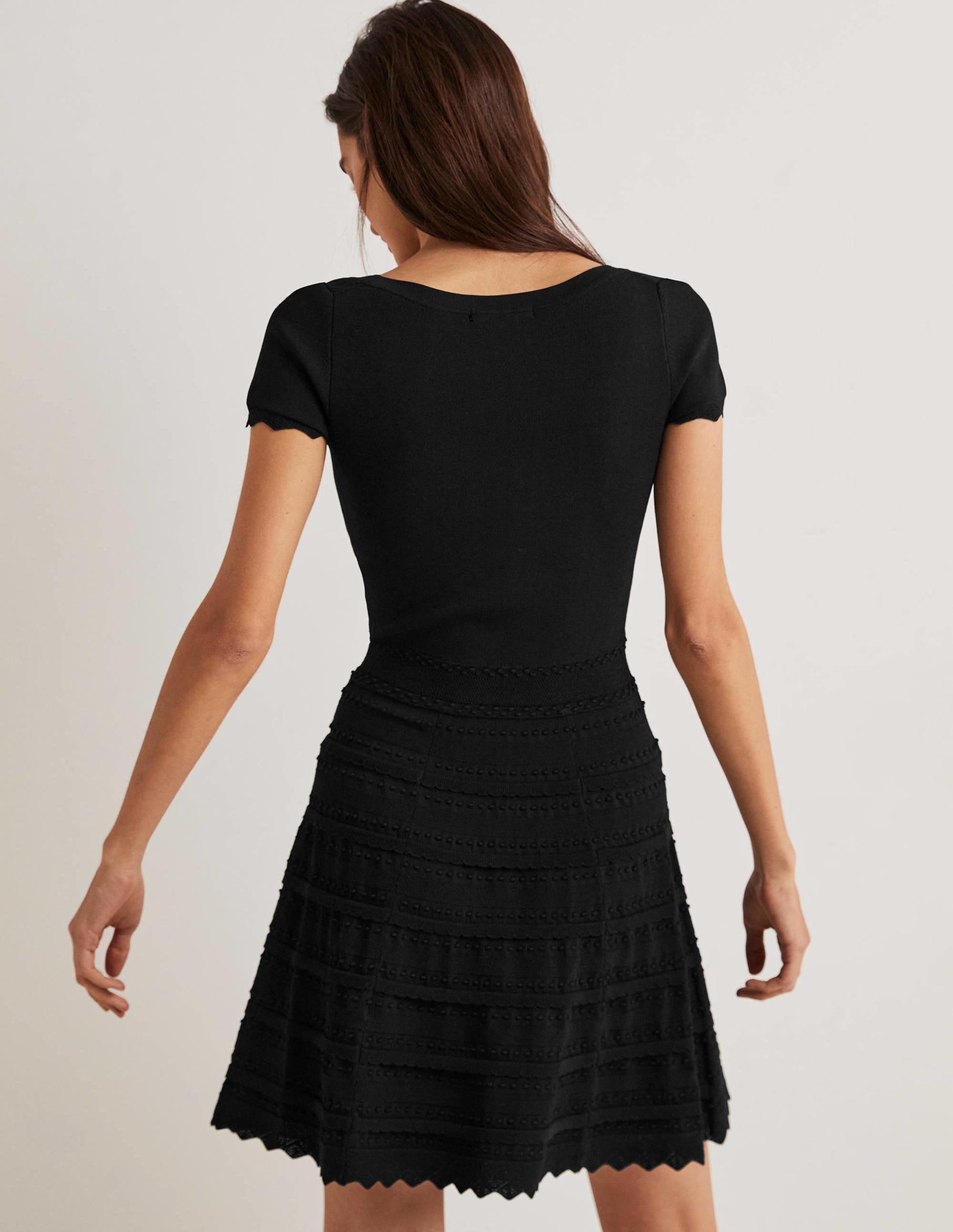 Mini-robe en maille-Noir - Image 3