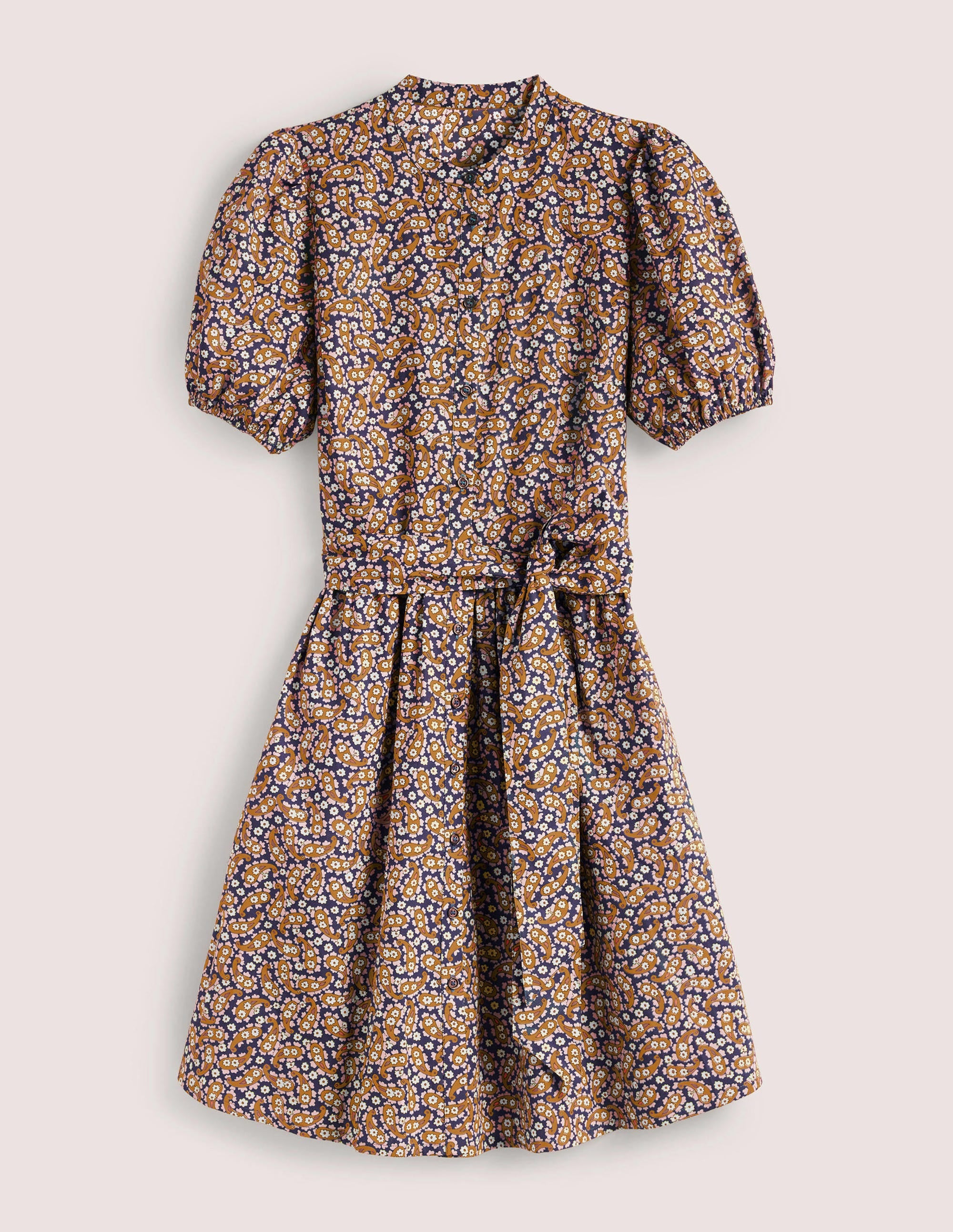 Hemdblusenkleid mit Stufen-Citronella, Blütenblätter-Paisleymuster - Image 5