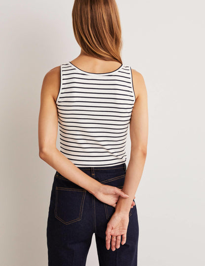 Basic-Trägershirt-Naturweiß/Navy, Gestreift-3