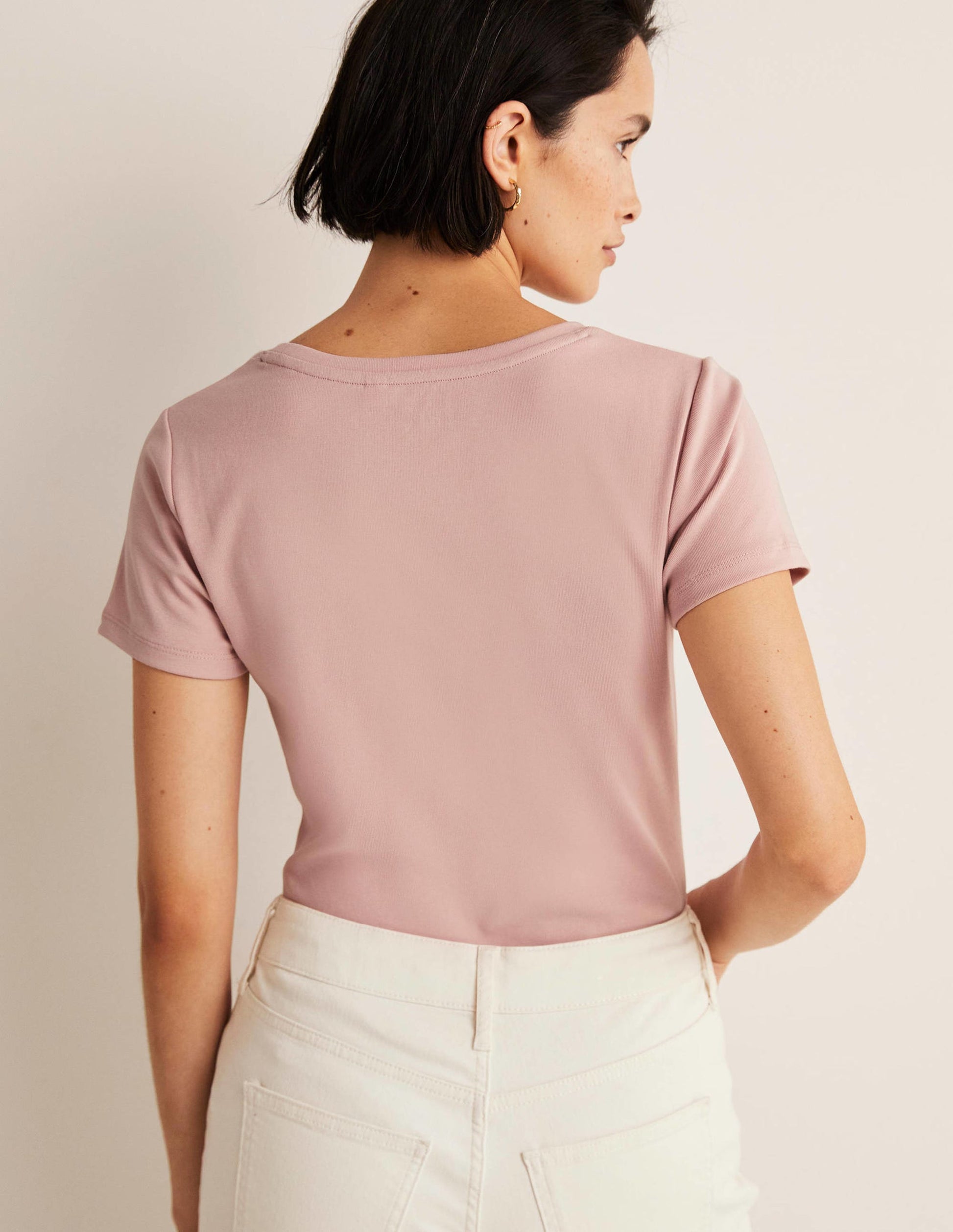 Kurzärmeliges Basic-T-Shirt-Milchshake-7