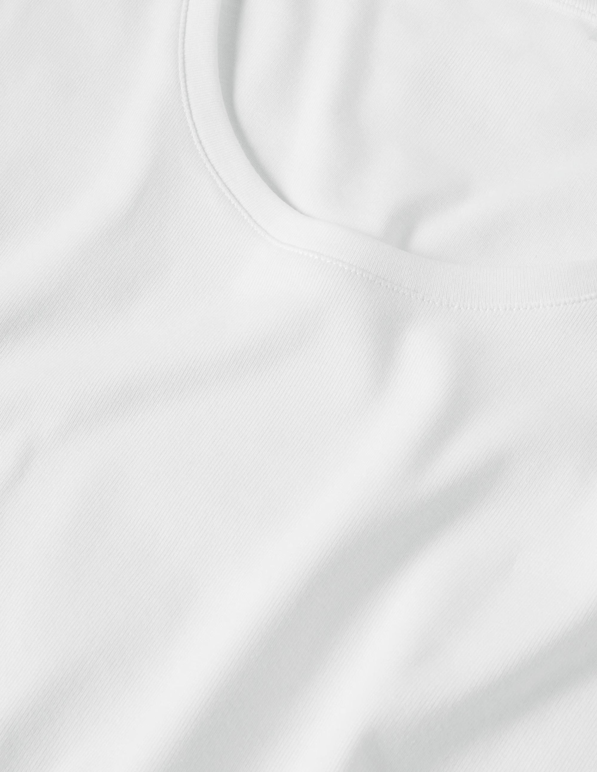 Kurzärmeliges Basic-T-Shirt-Weiß - Image 5