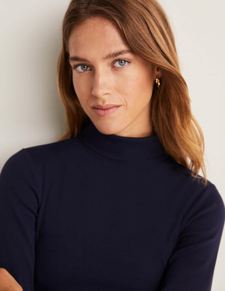 Col roulé Essential-Bleu marine