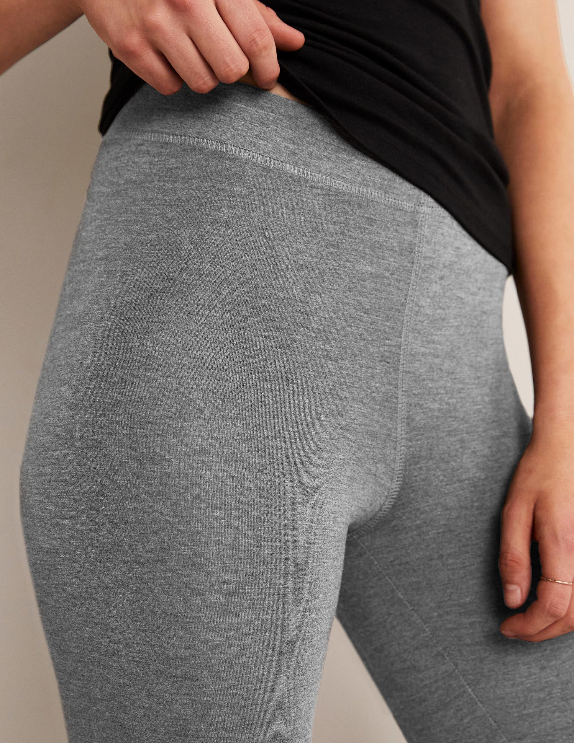 7/8-Jerseyleggings mit hoher Taille-Anthrazit-6