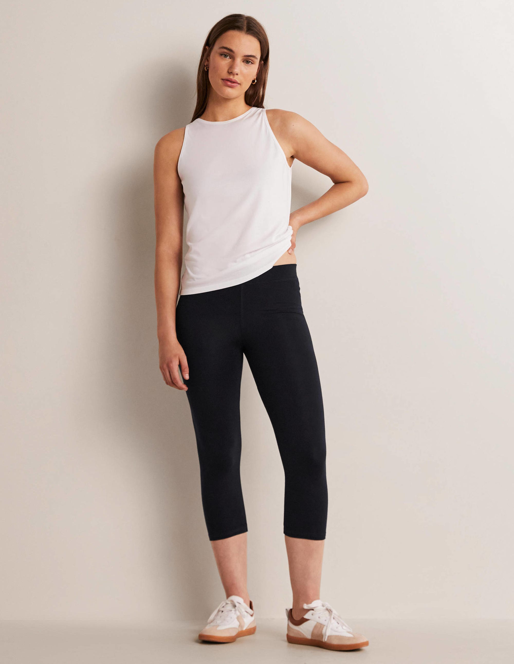 7/8-Jerseyleggings mit hoher Taille-Marineblau - Image 5