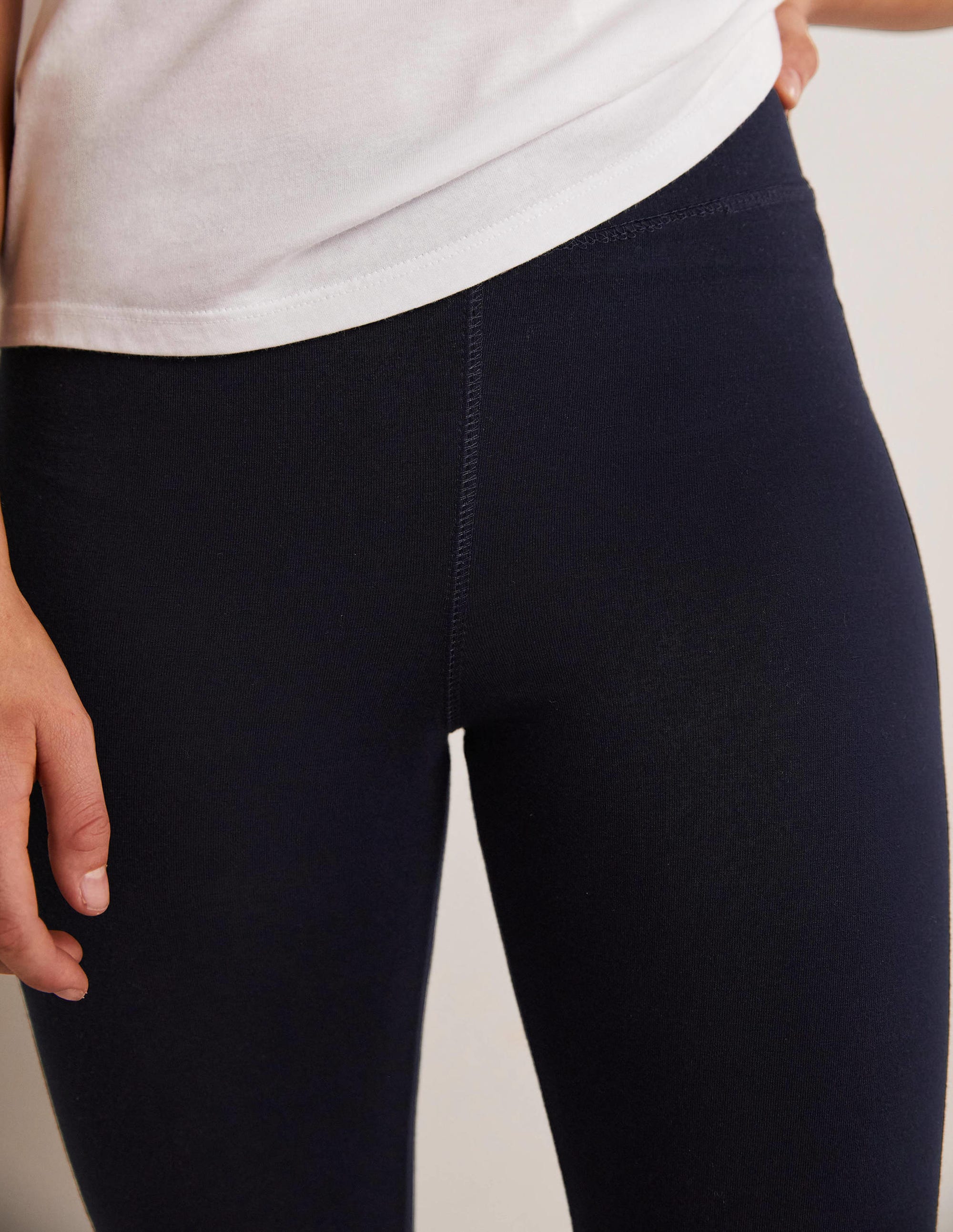 7/8-Jerseyleggings mit hoher Taille-Marineblau - Image 6