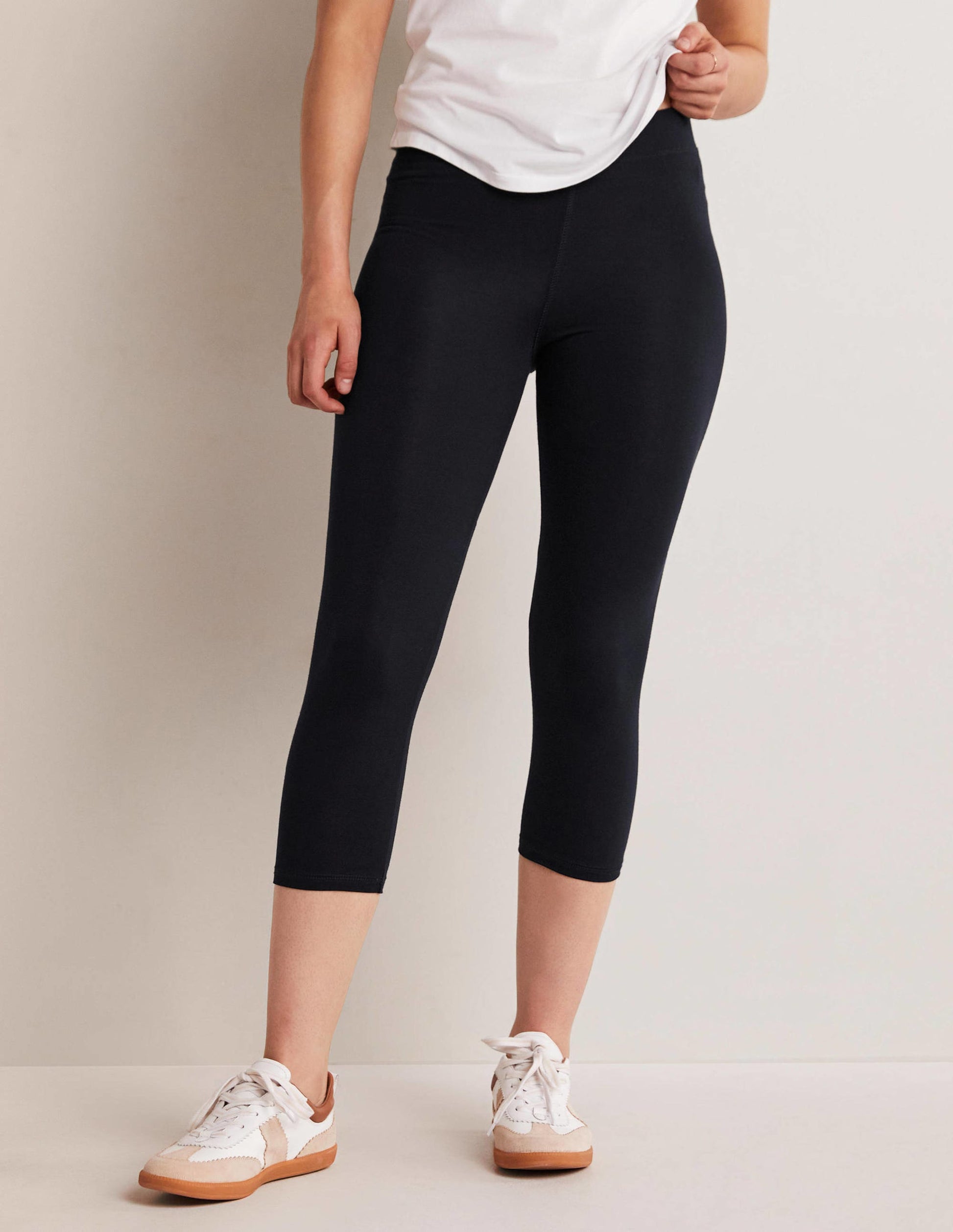 7/8-Jerseyleggings mit hoher Taille-Marineblau-8