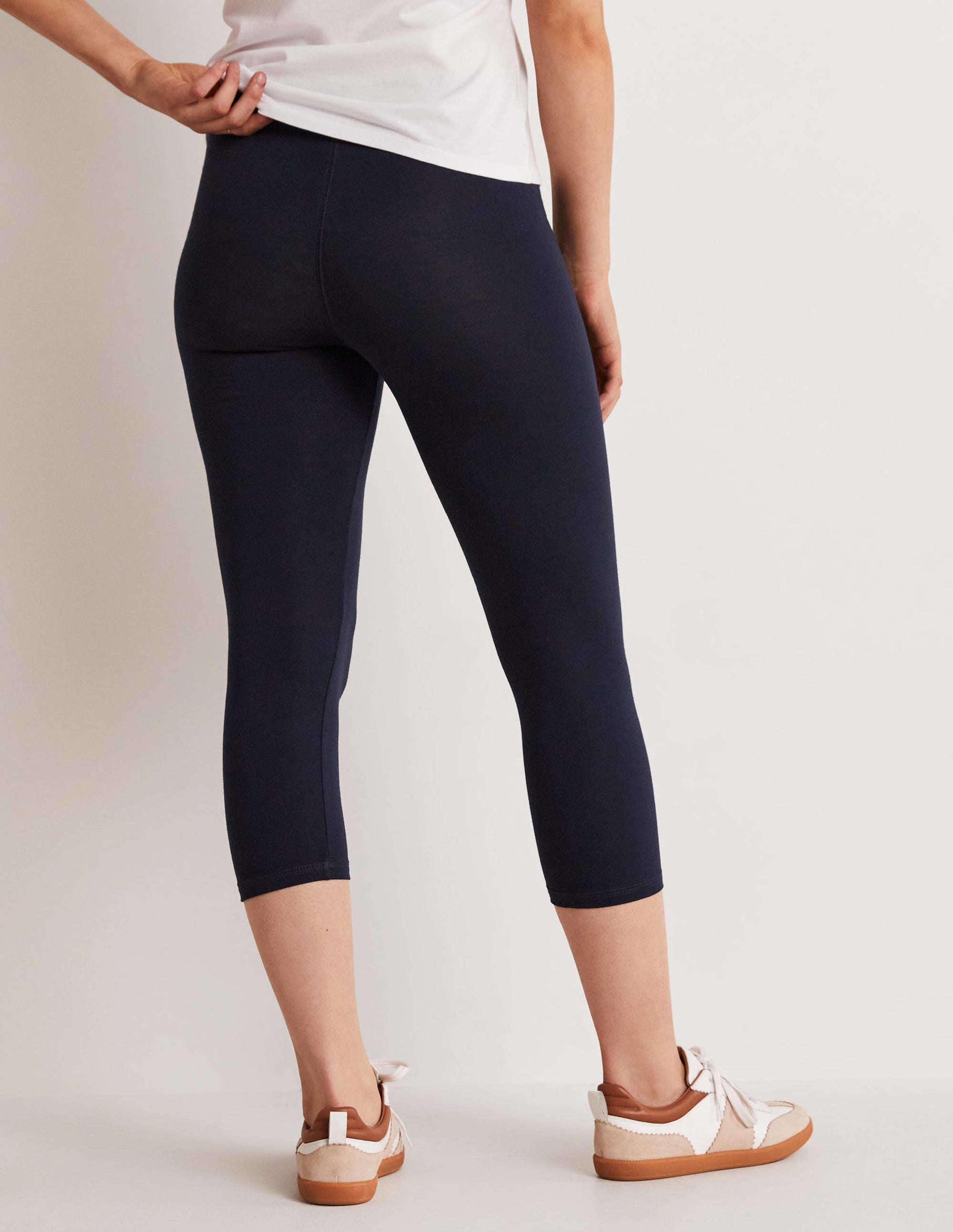7/8-Jerseyleggings mit hoher Taille-Marineblau - Image 3