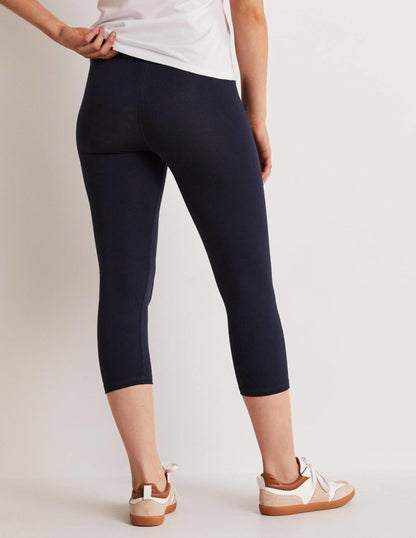 7/8-Jerseyleggings mit hoher Taille-Marineblau-3