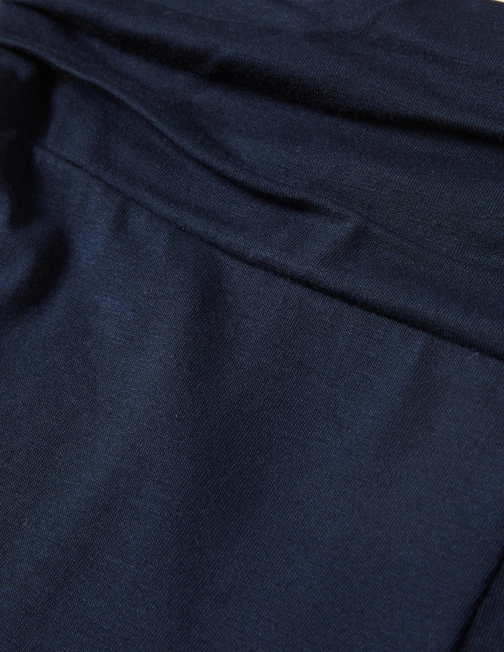 Wide Leg Jersey Trousers-Navy - Image 9