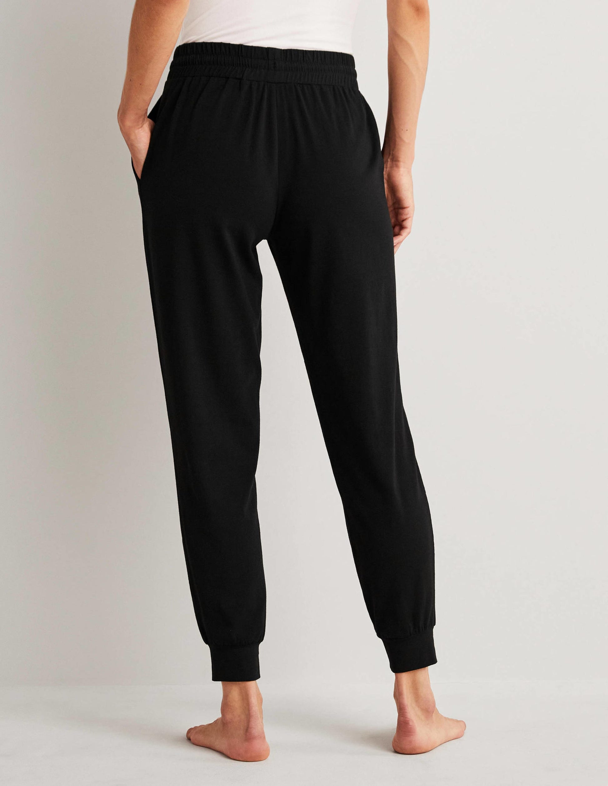 Jersey-Jogginghose mit Bündchen-Schwarz-6