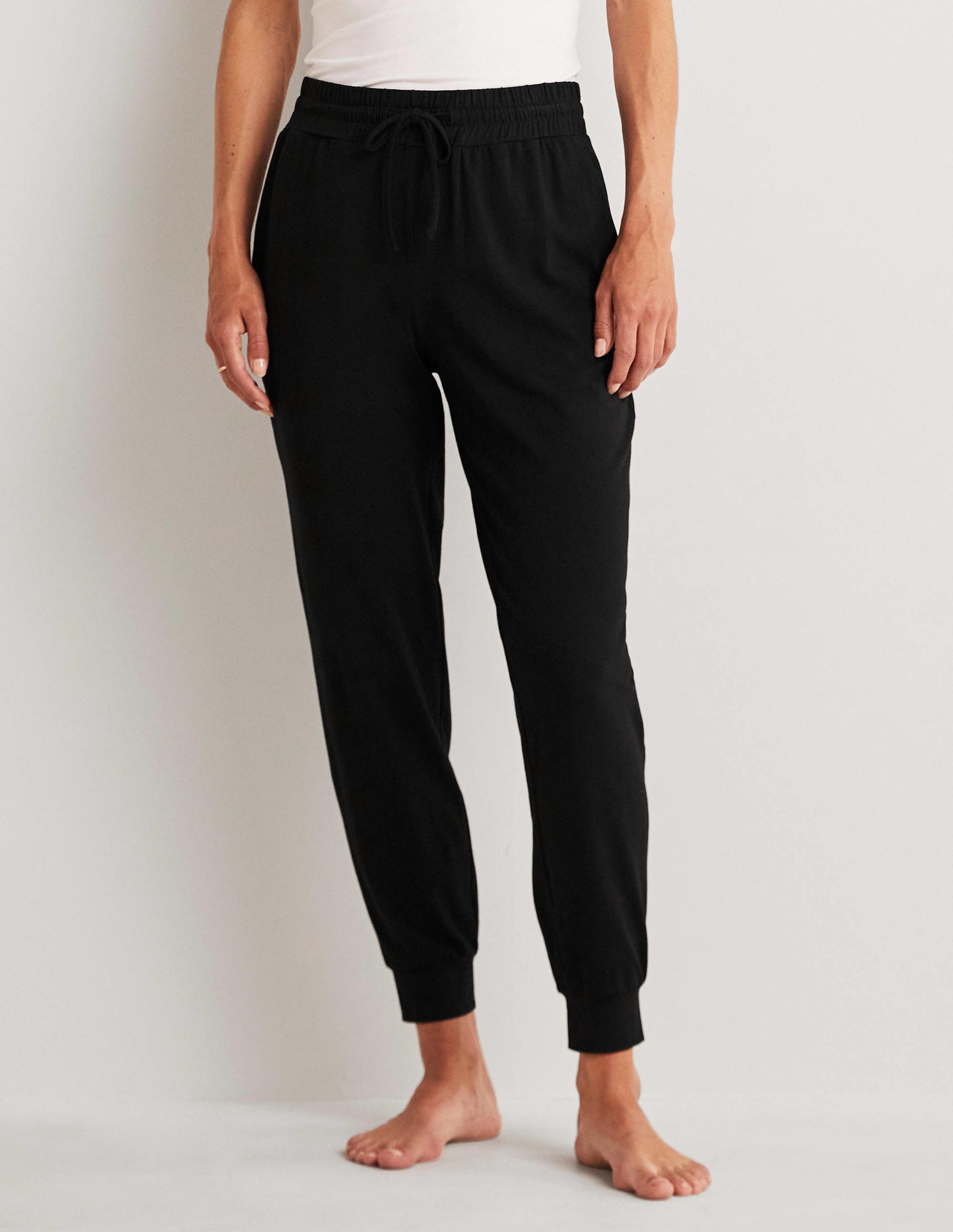 Jersey-Jogginghose mit Bündchen-Schwarz - Image 7