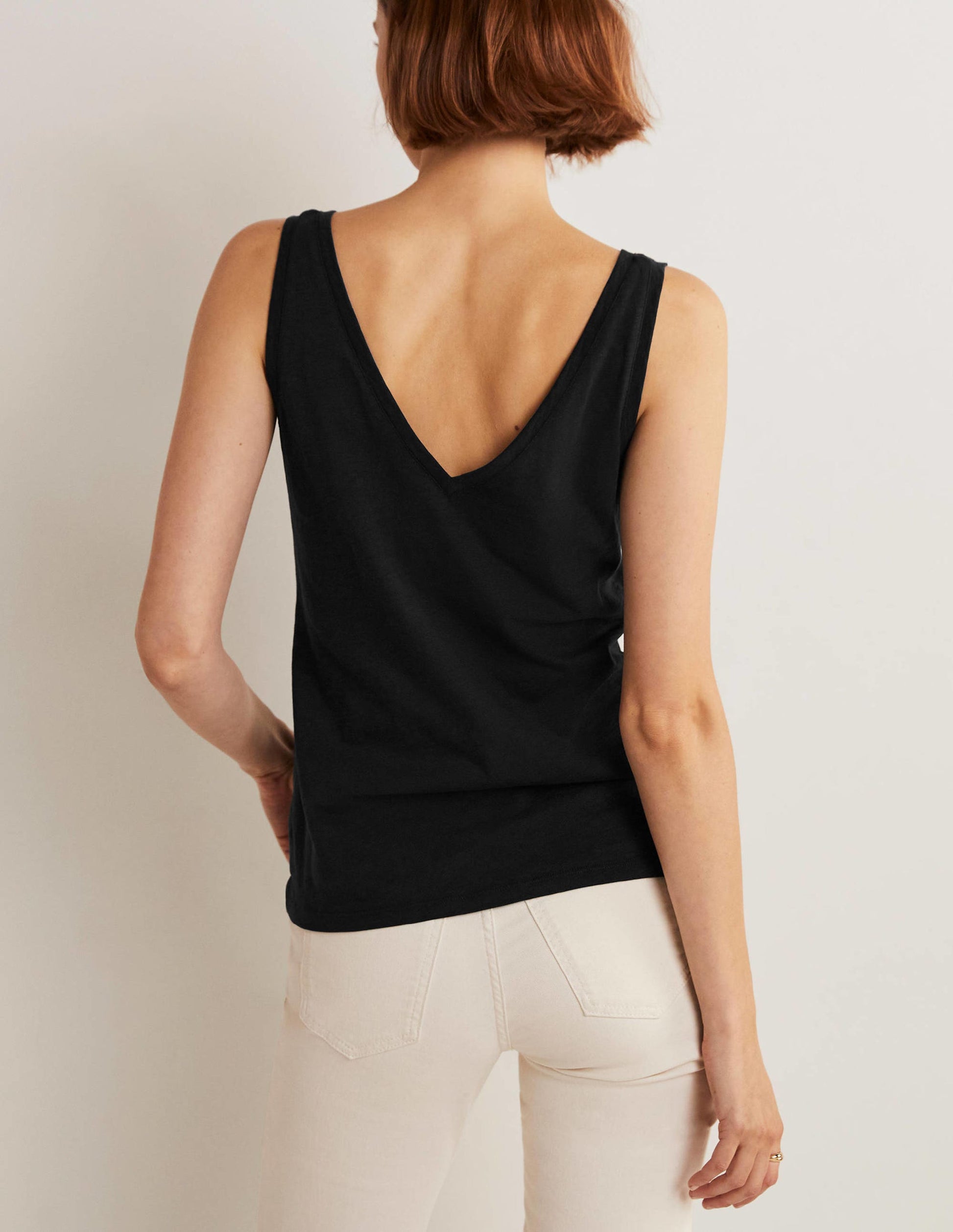 Das ärmellose Baumwolloberteil-Schwarz-3