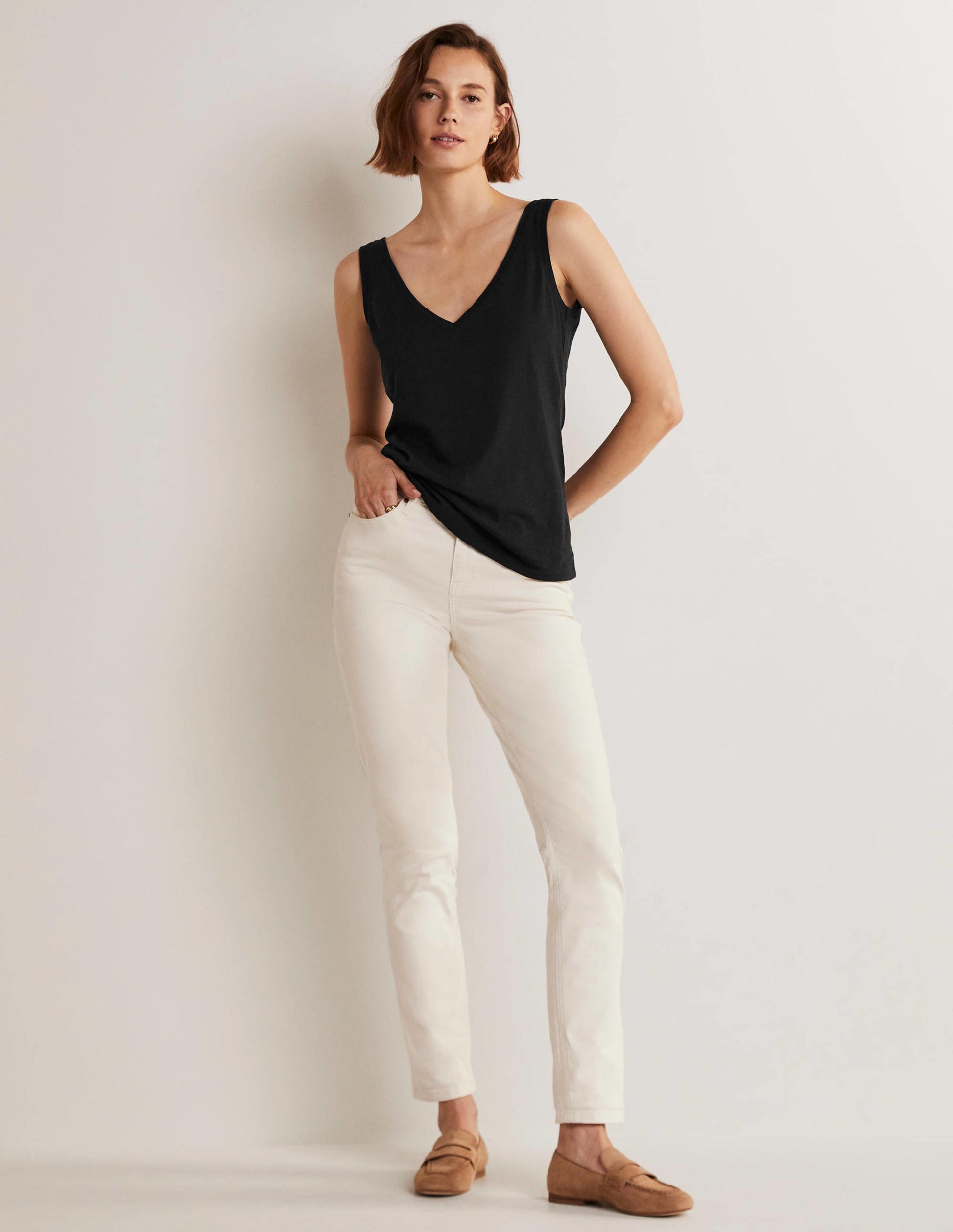 Das ärmellose Baumwolloberteil-Schwarz-4