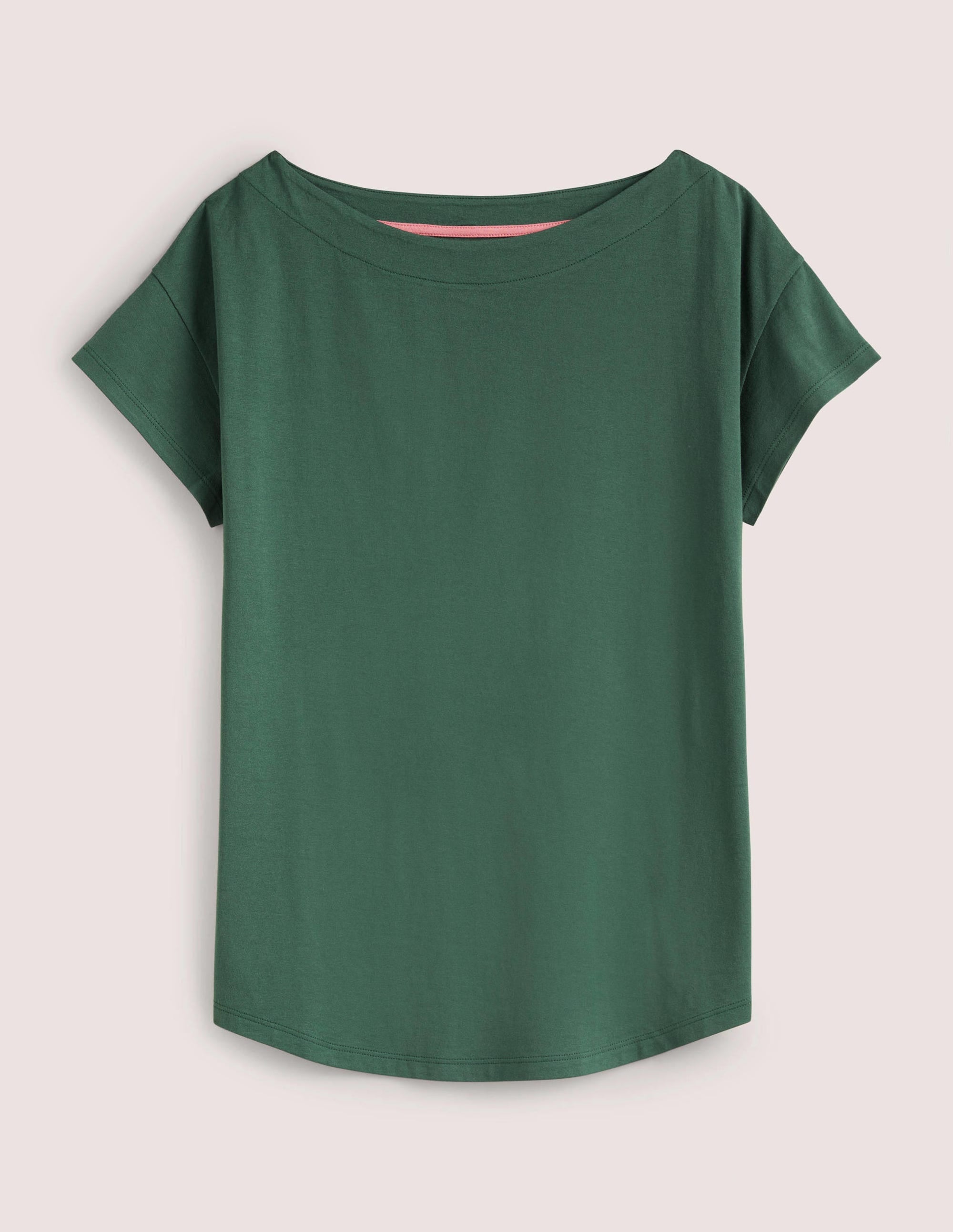 Superweiches T-Shirt mit U-Boot-Ausschnitt-Trekking-Grün - Image 5