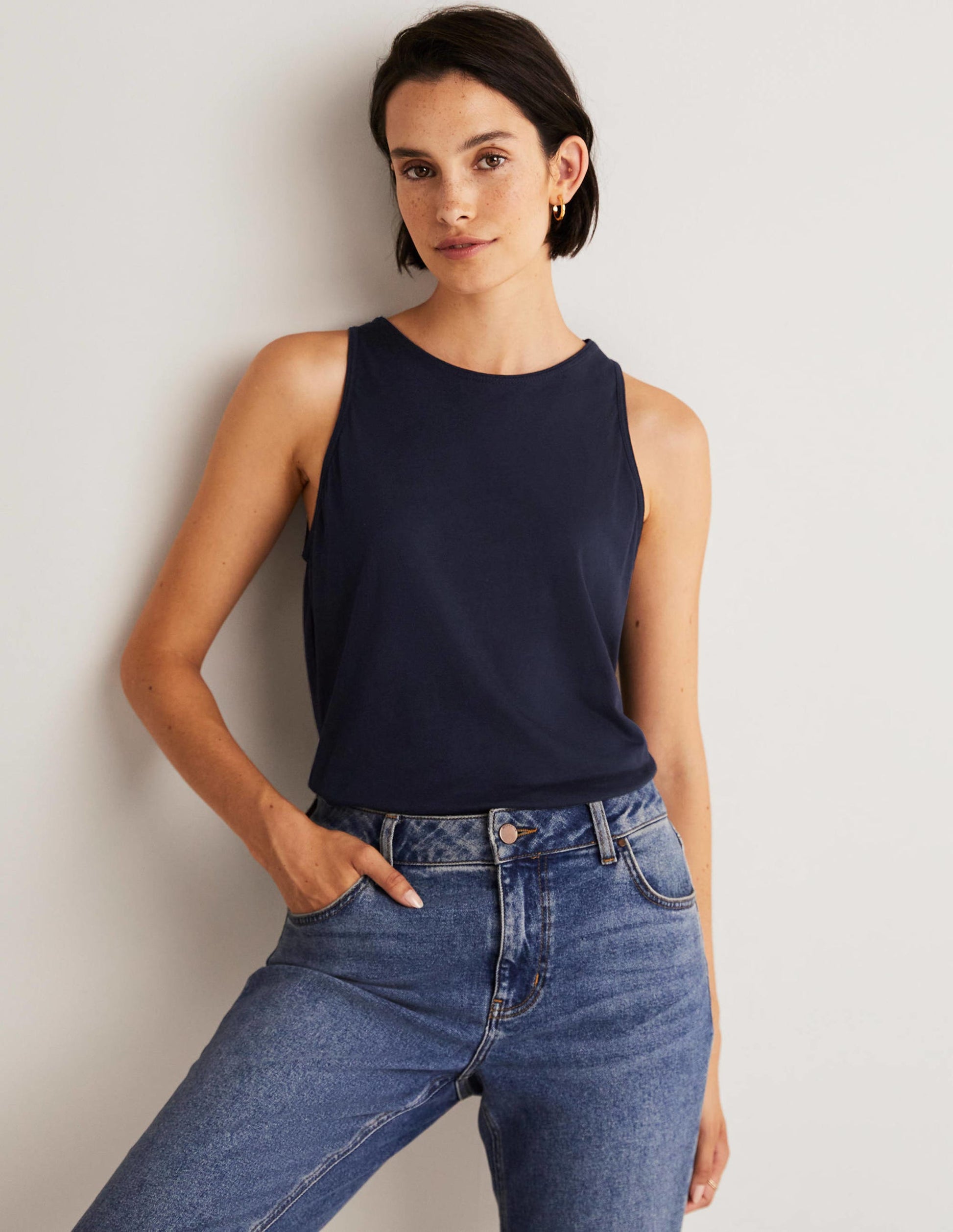 Arabella Jerseyoberteil-Marineblau-5