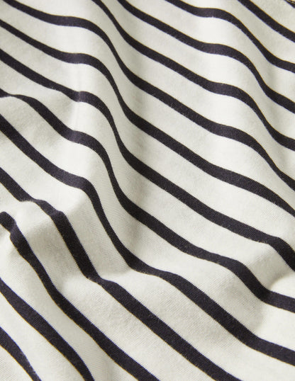 Arabella Jerseyoberteil-Naturweiß/Navy, Gestreift