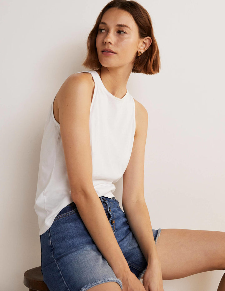 Débardeur ultra-doux-Blanc