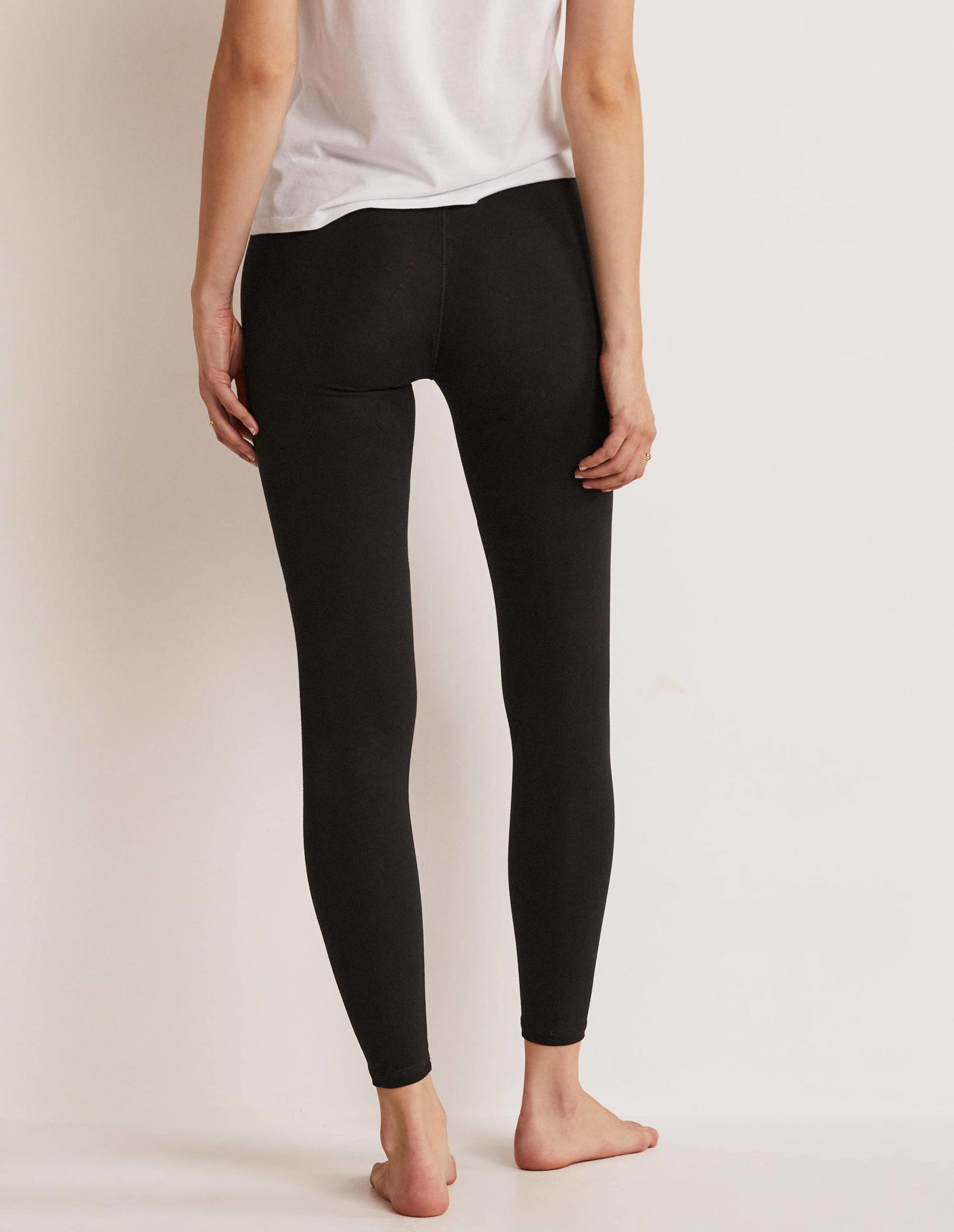 Jerseyleggings mit hoher Taille-Schwarz-7